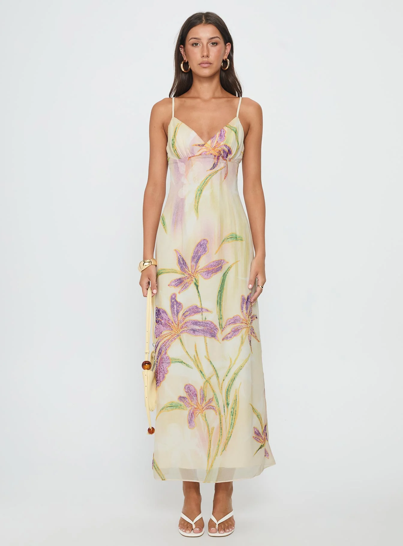 Isakaia Beaded Maxi Dress Floral / Multi