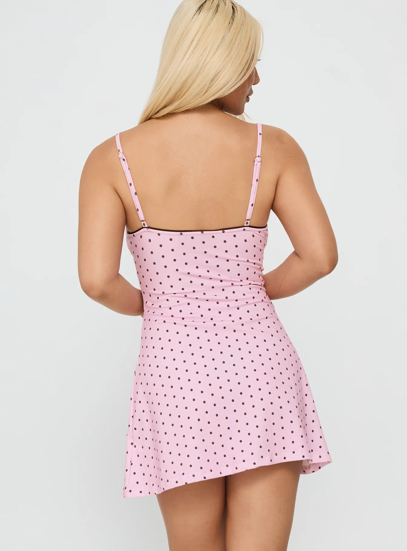 Sleep Schedule Sleep Mini Dress Pink Polka