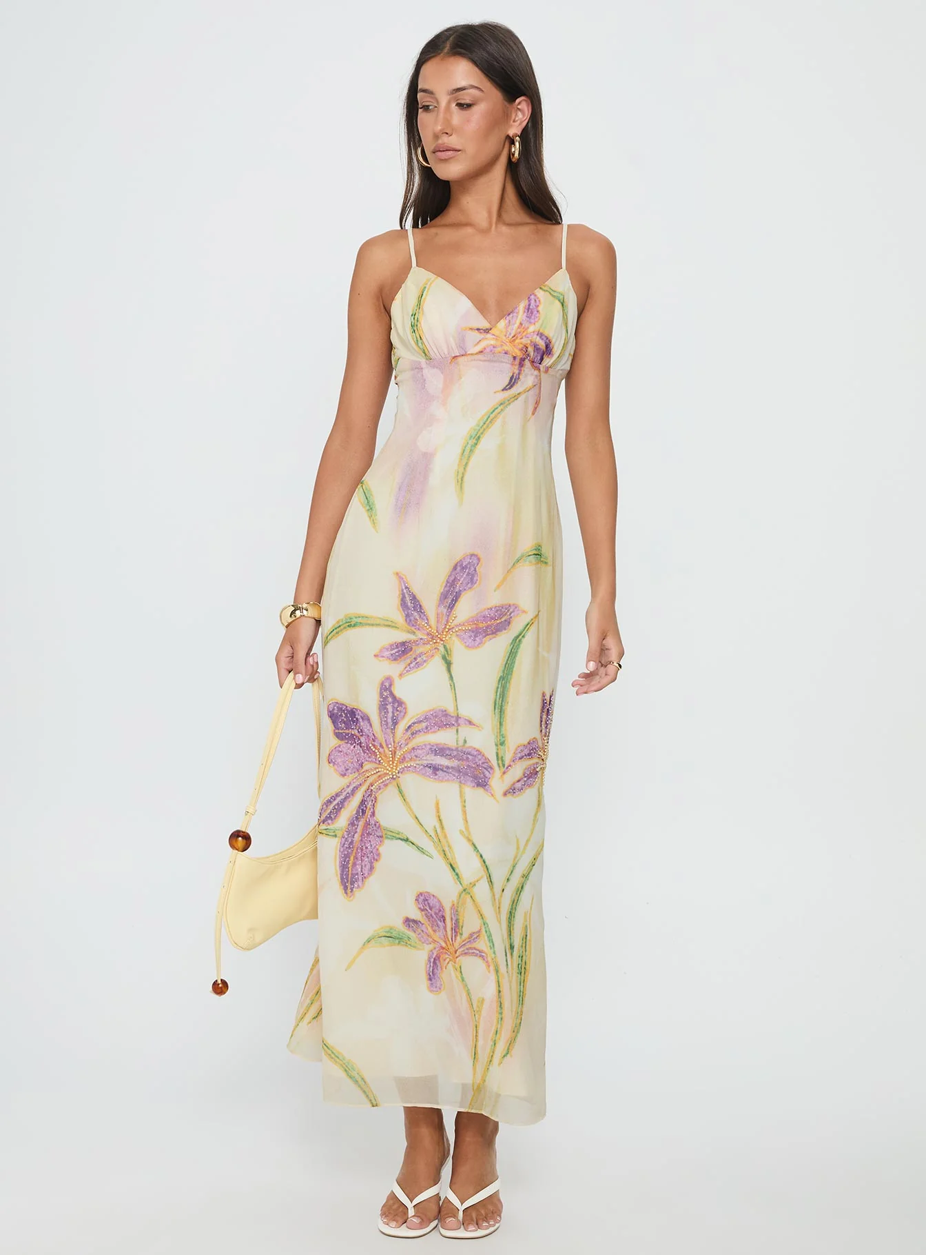 Isakaia Beaded Maxi Dress Floral / Multi