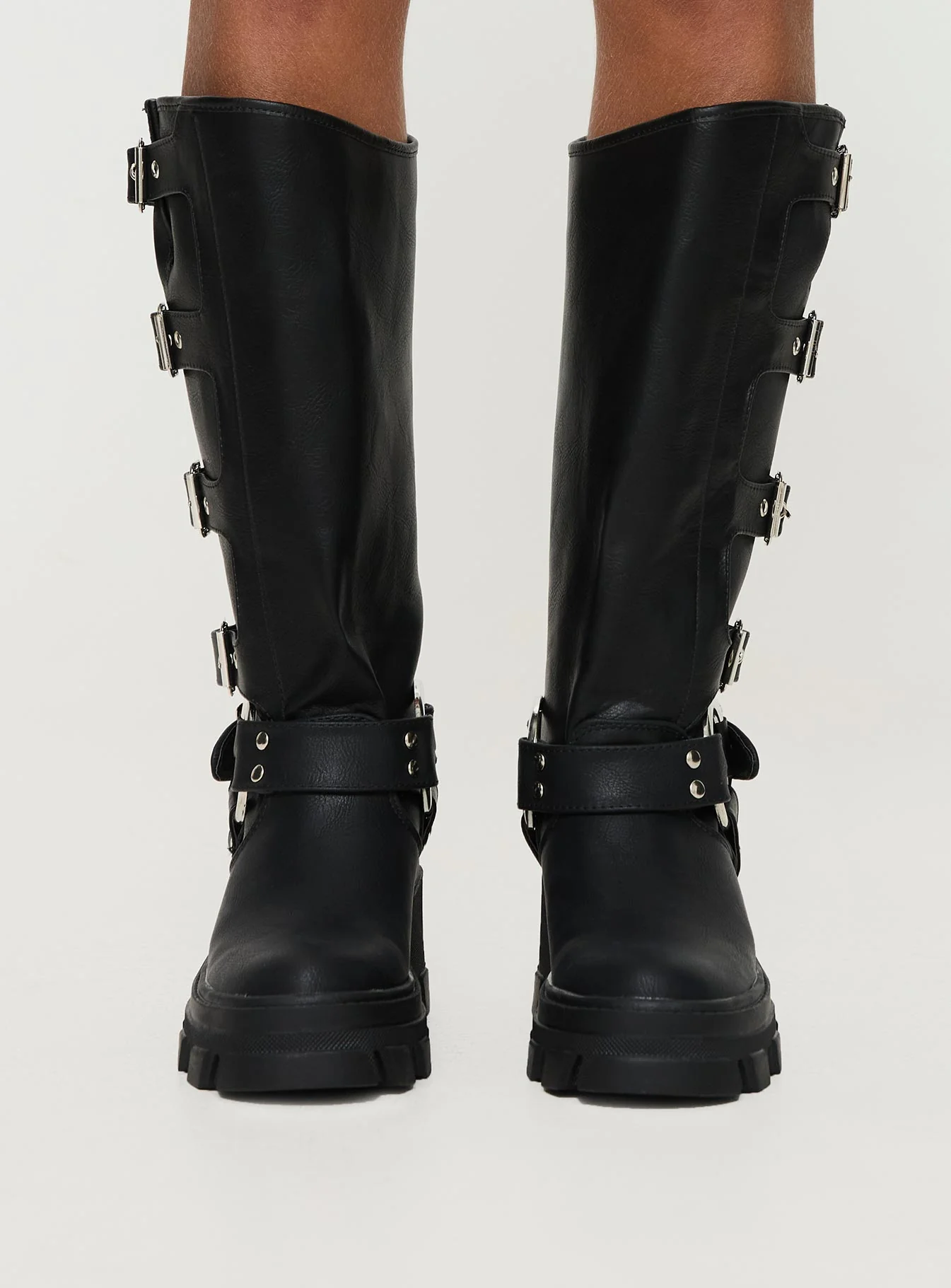Buckle Up Now Boots Black