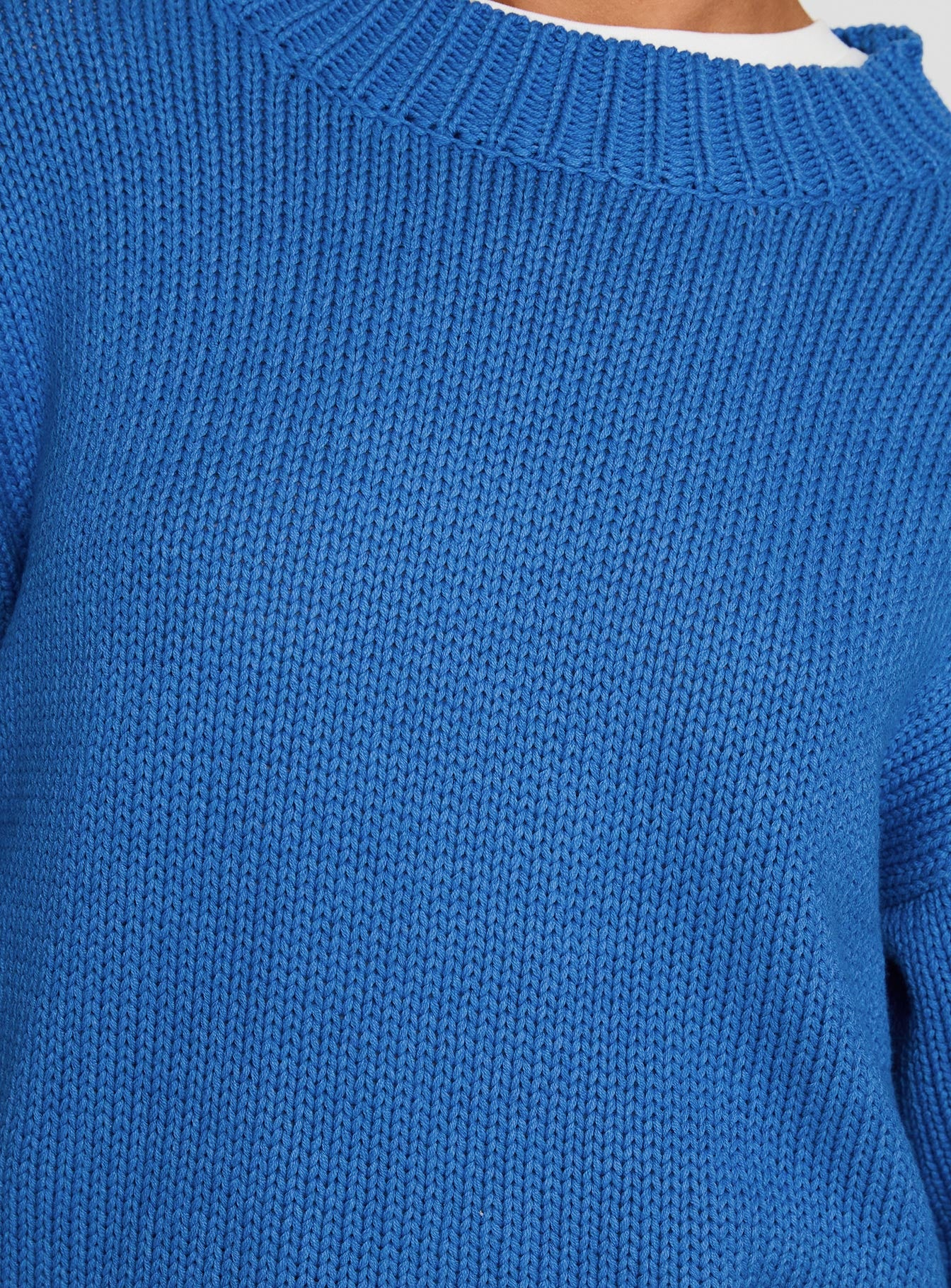 Harmony Balloon Sleeve Knit Sweater Blue
