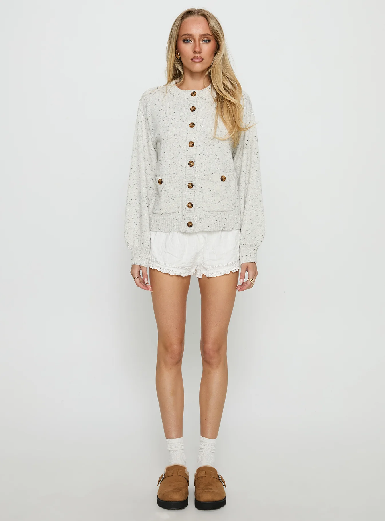 Dorah Boxy Cardigan Grey