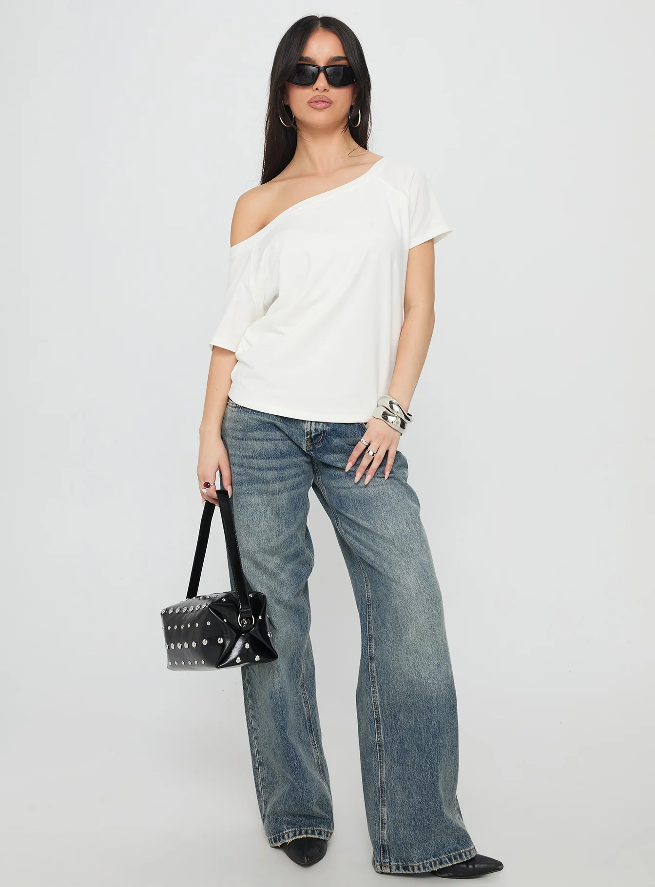 Icon Baby Off Shoulder Top White