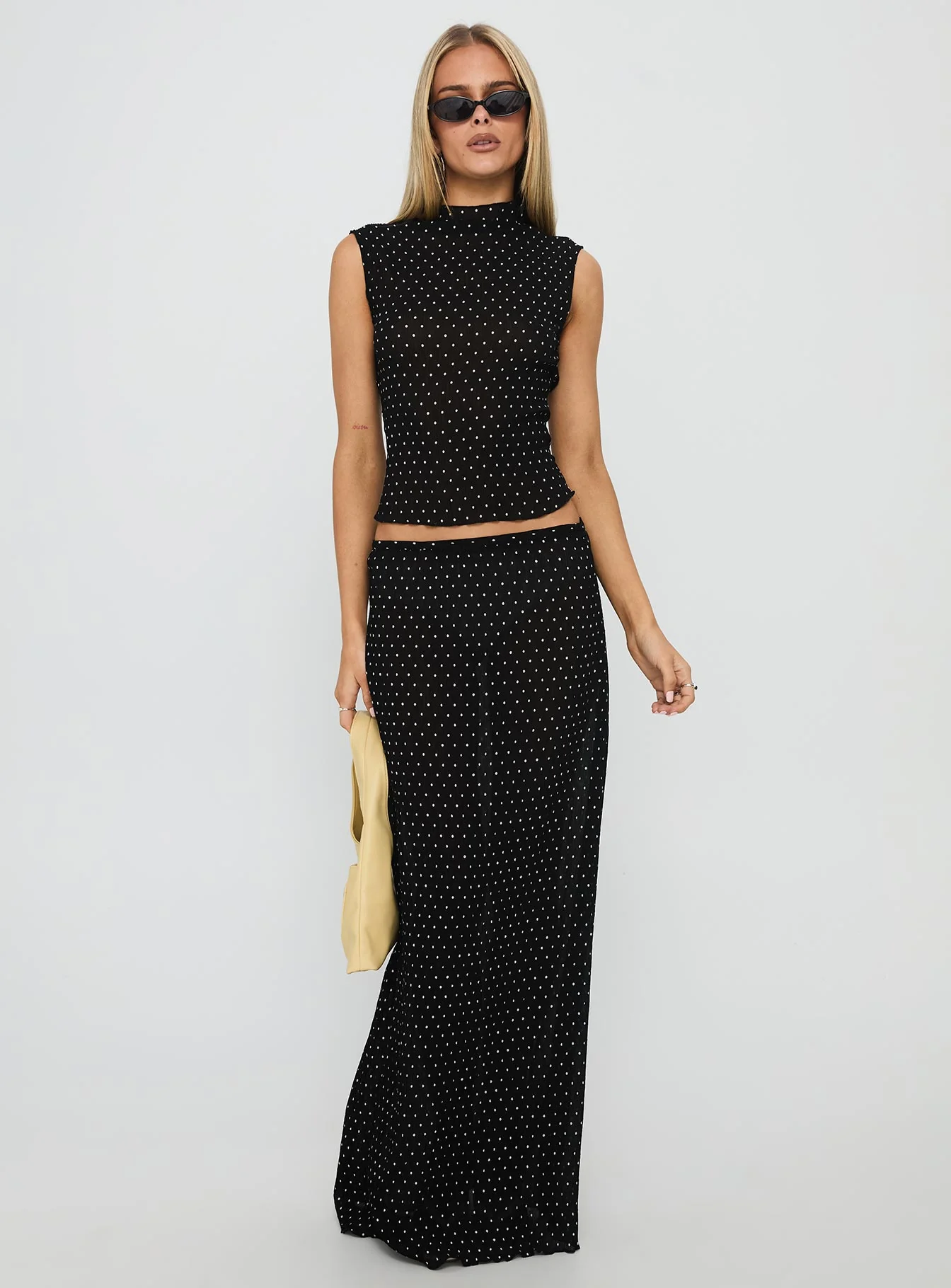Ford Maxi Skirt Onyx Polka