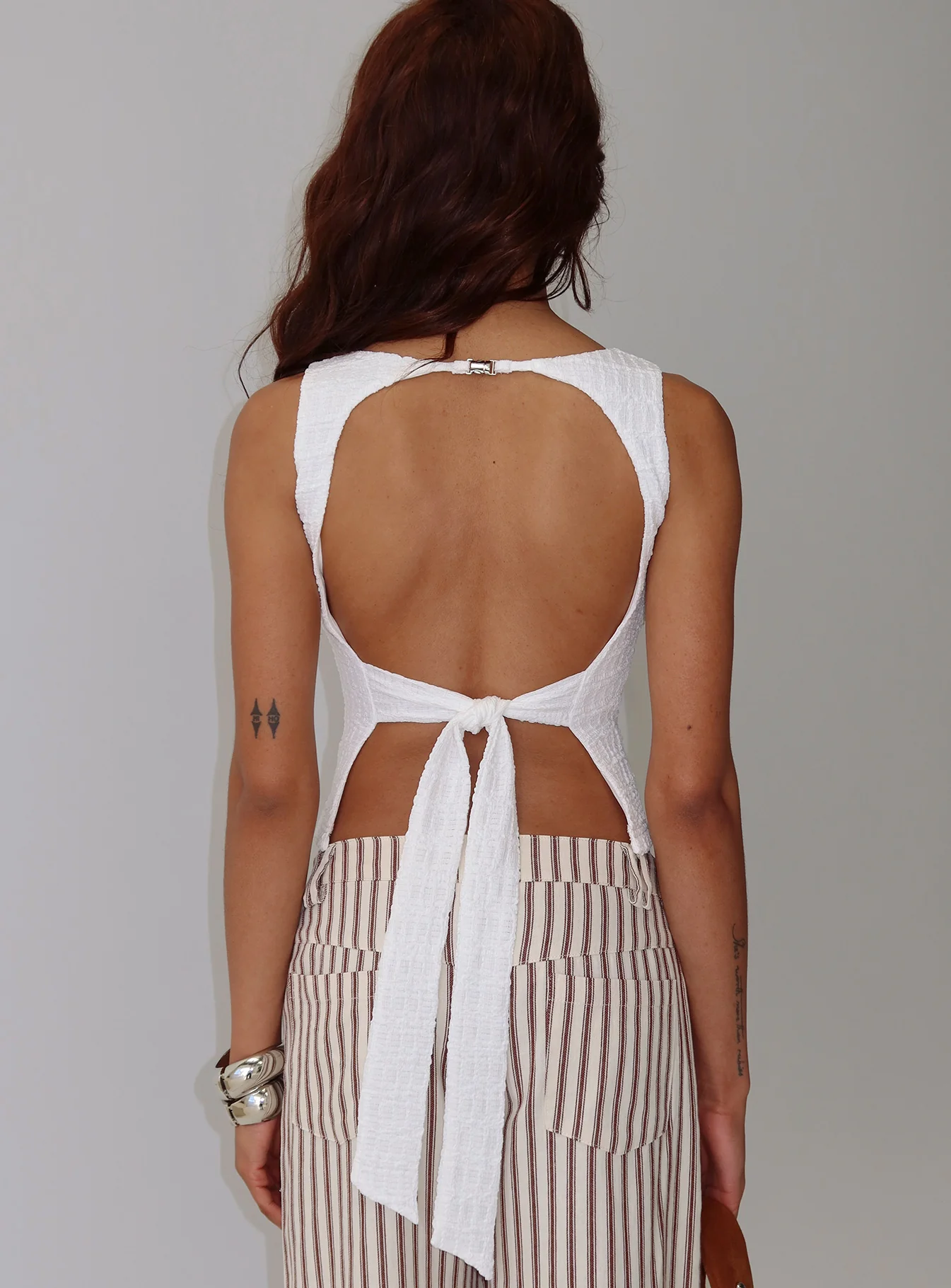 Harpur Backless Top White
