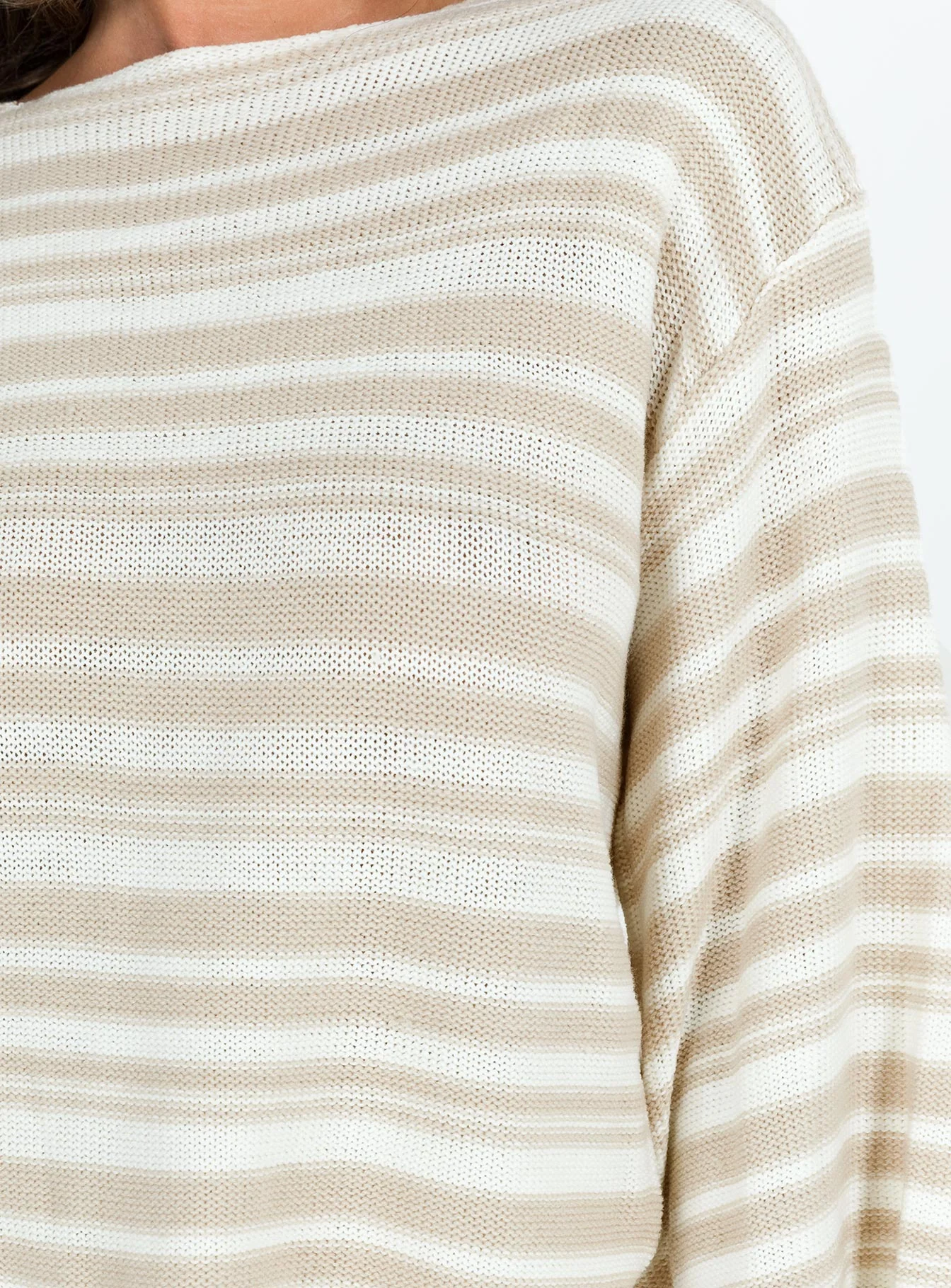 Lynda Stripe Set Beige / White