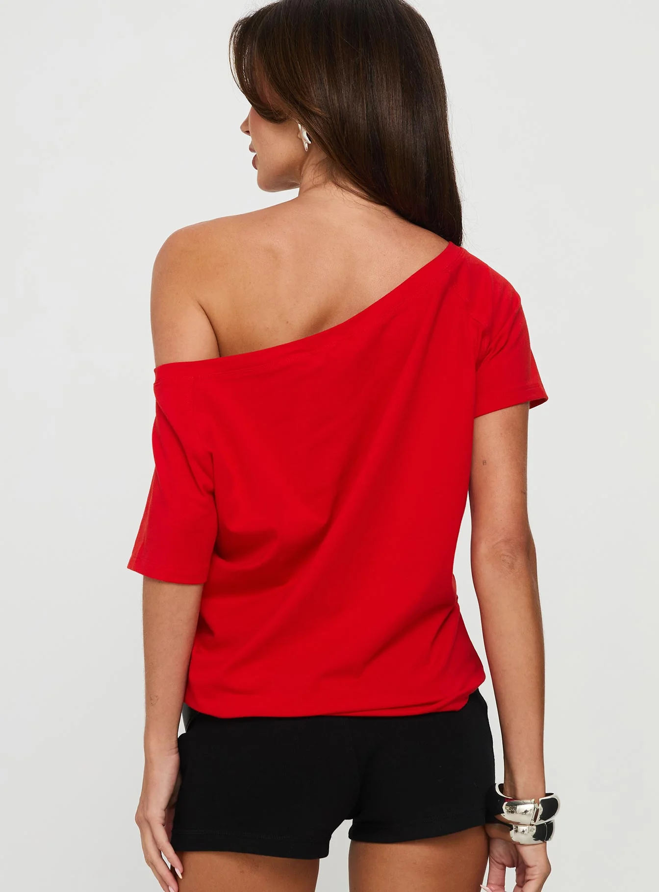 Icon Baby Off Shoulder Top Red
