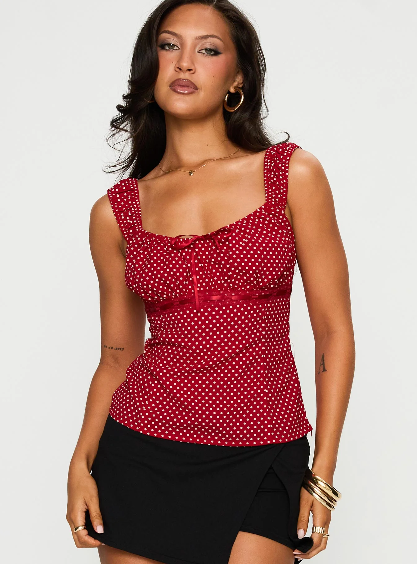 Garconne Top Red Polka