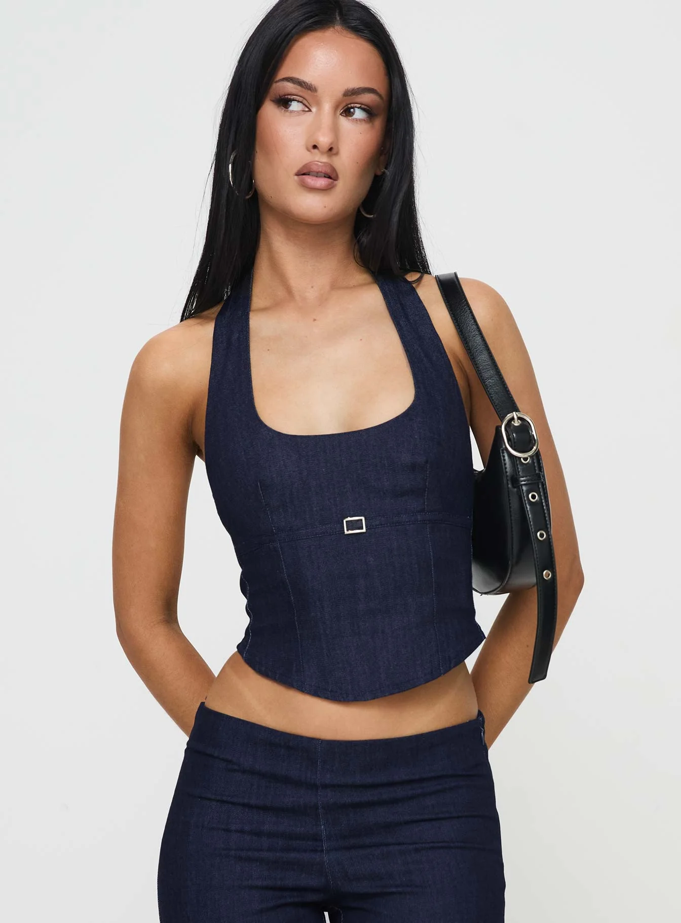 Nasya Halter Top Indigo