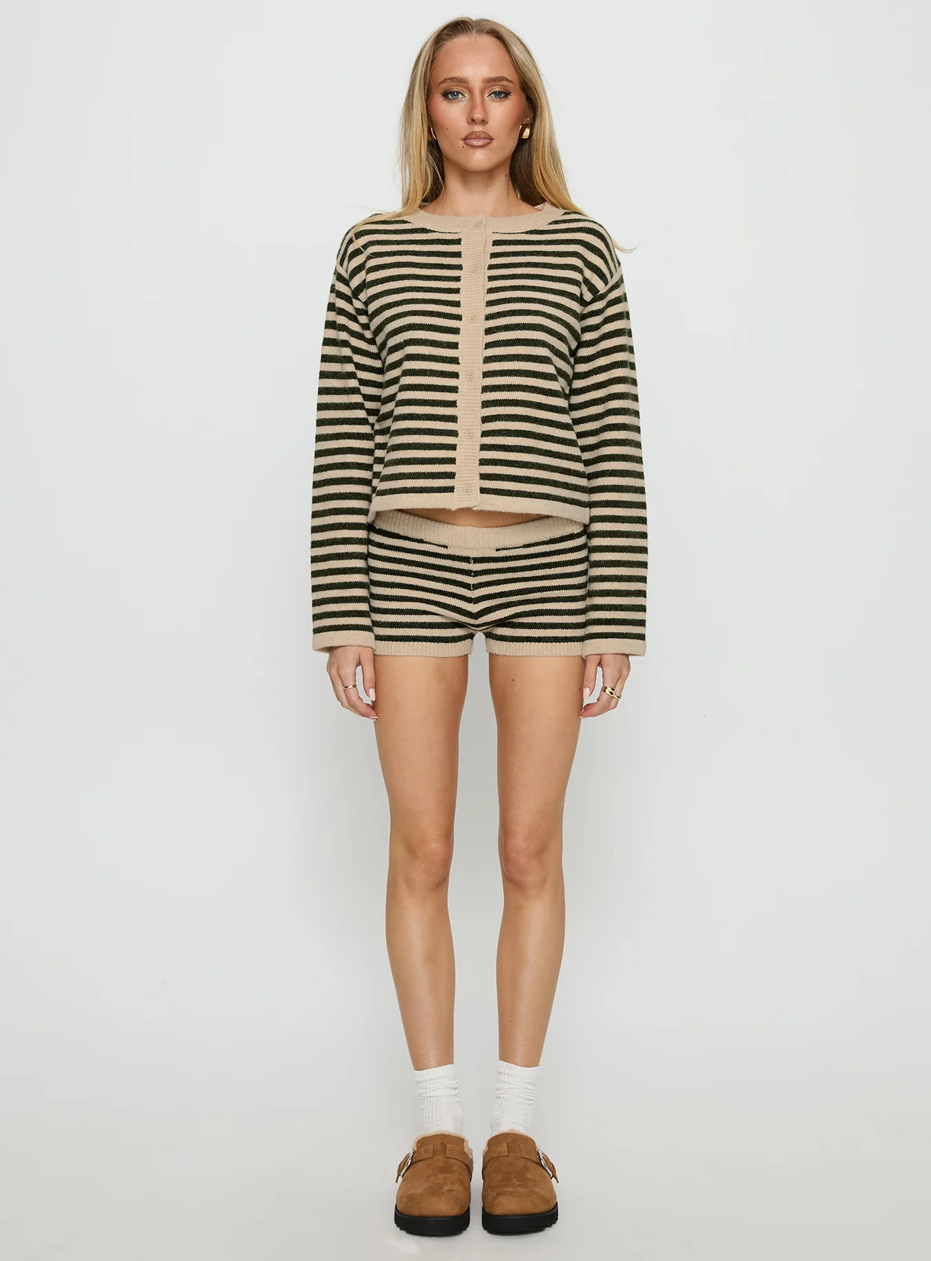 Kollens Knit Cardigan Beige Multi