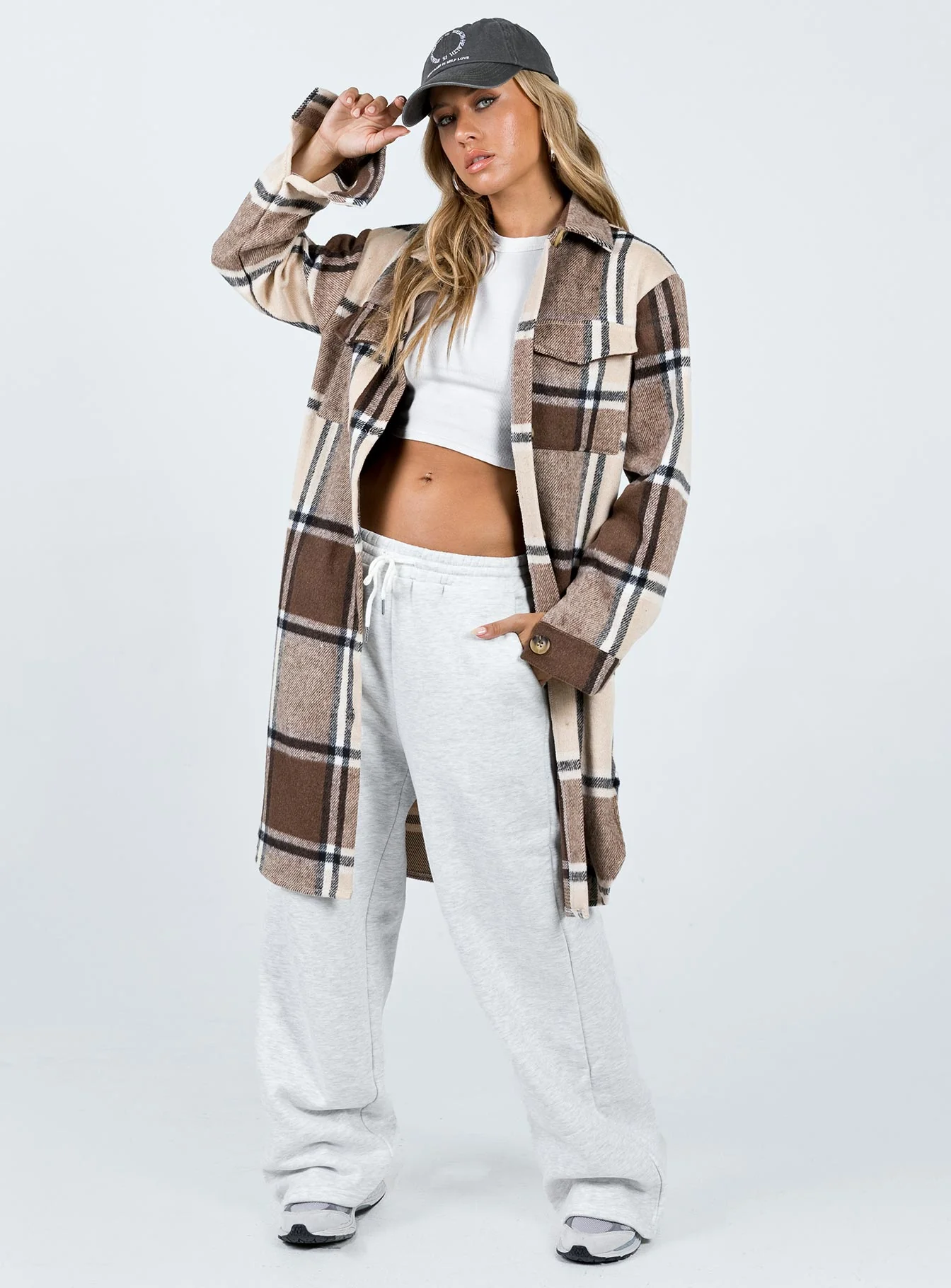Canon Coat Beige Check