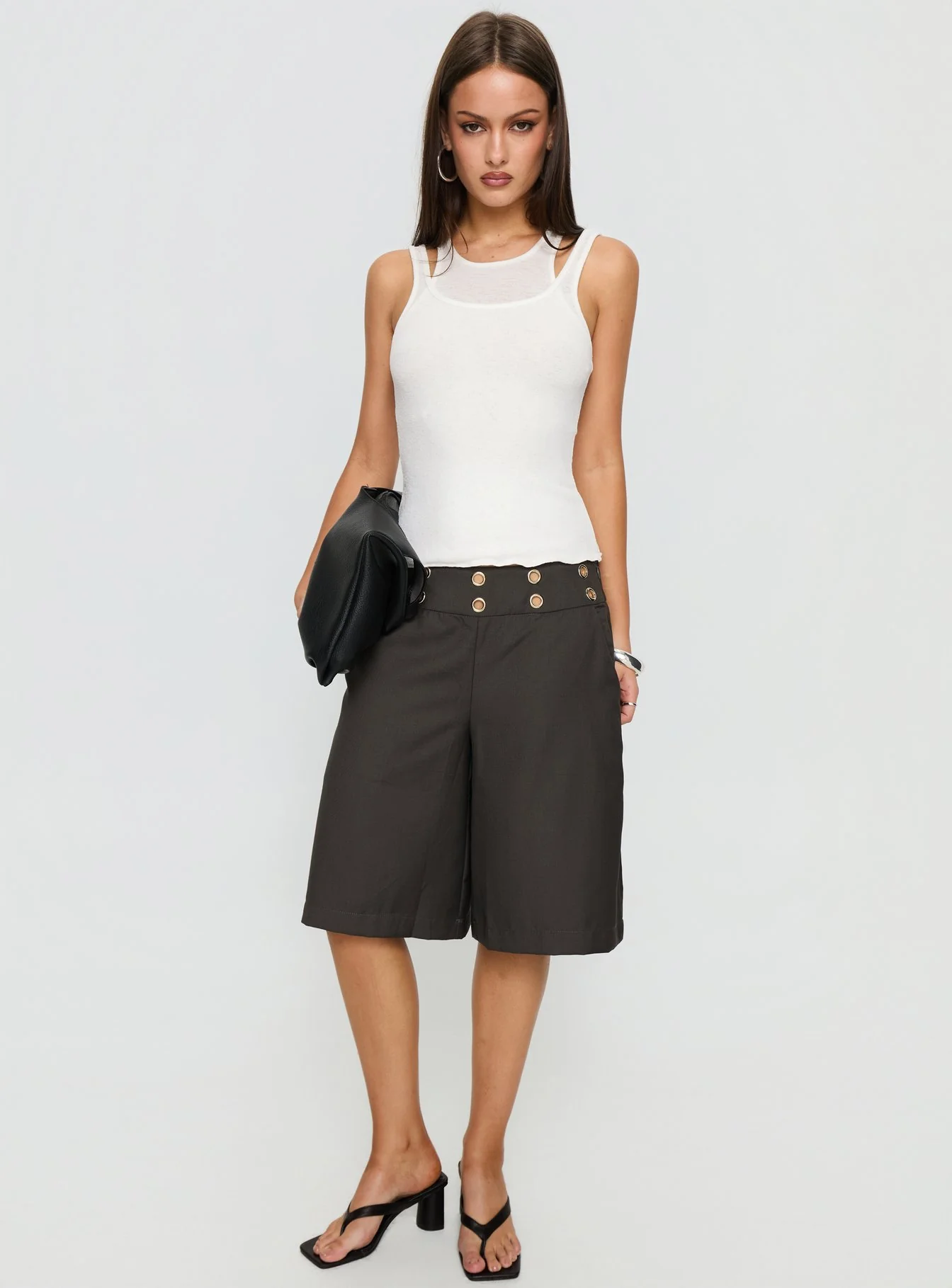 Teza Eyelet Jorts Grey