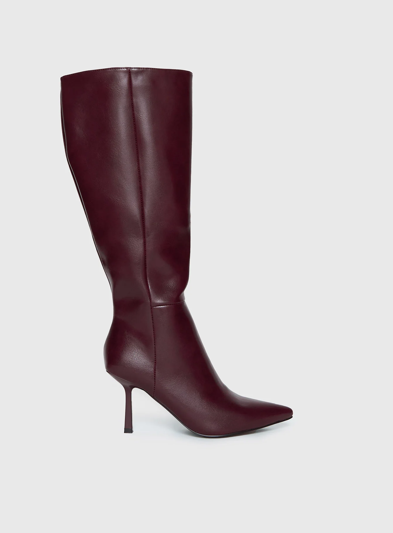 Harrie Knee High Boots Burgundy