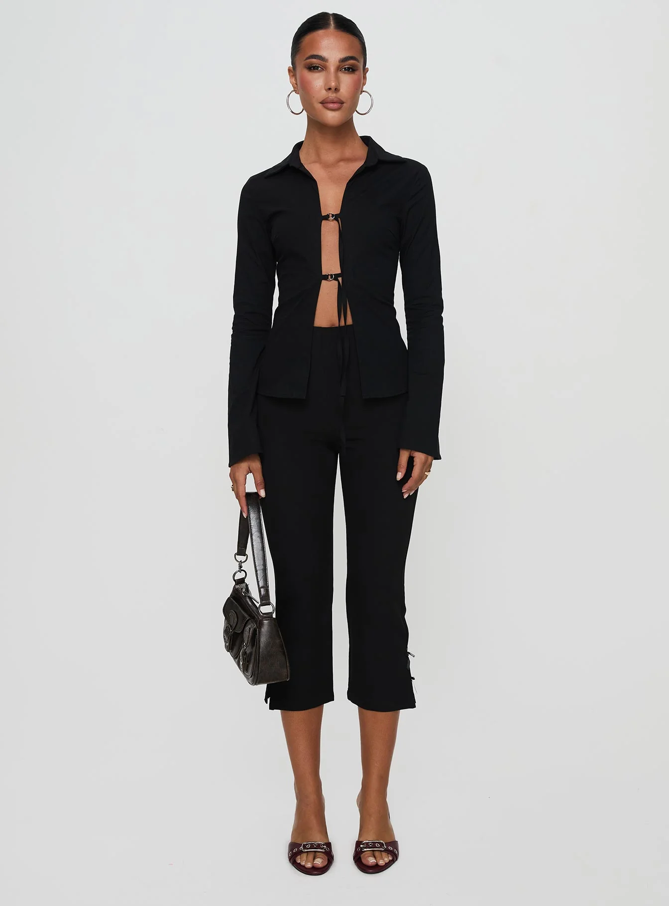 Nataline Long Sleeve Top Black