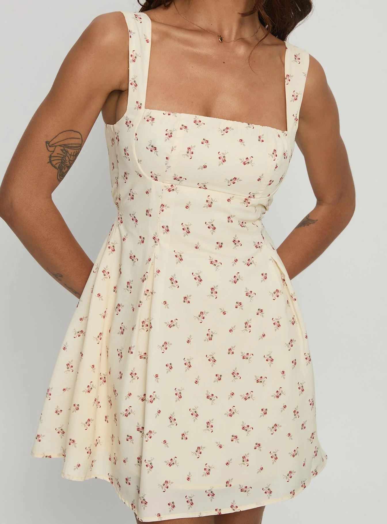 Xanthus Mini Dress Yellow Floral