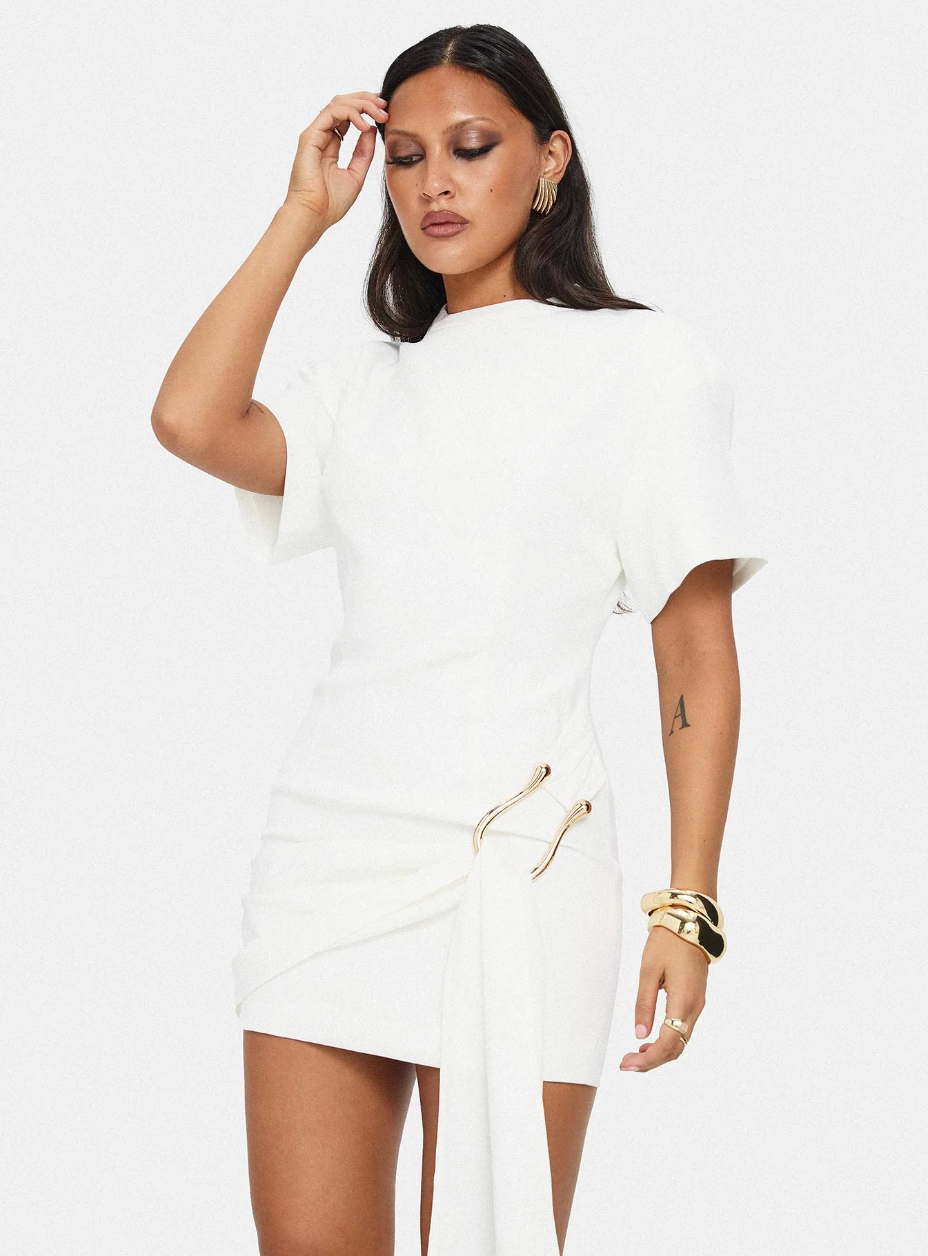 Martini Mini Dress Porcelain