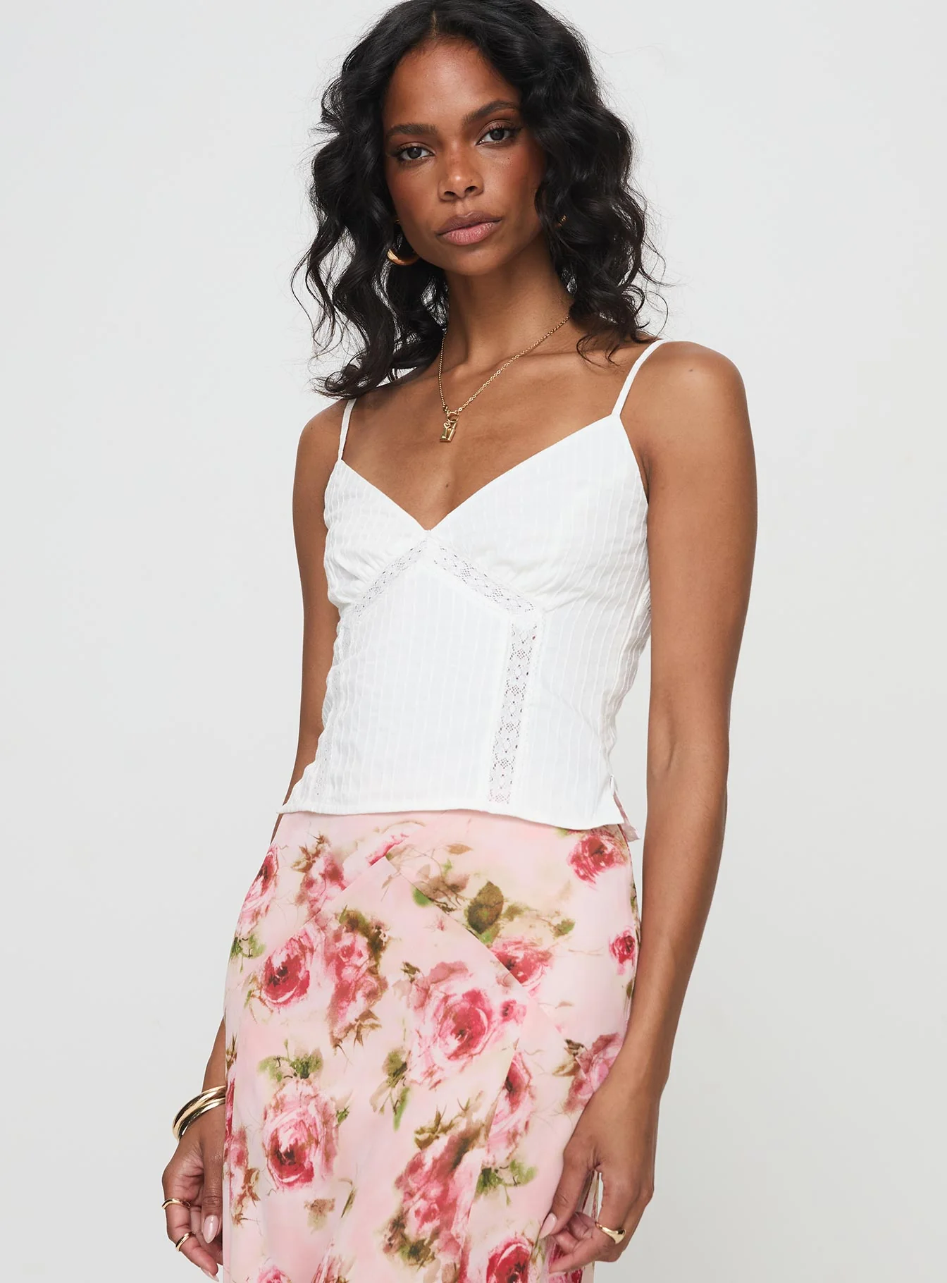 Rusha Cami Top White