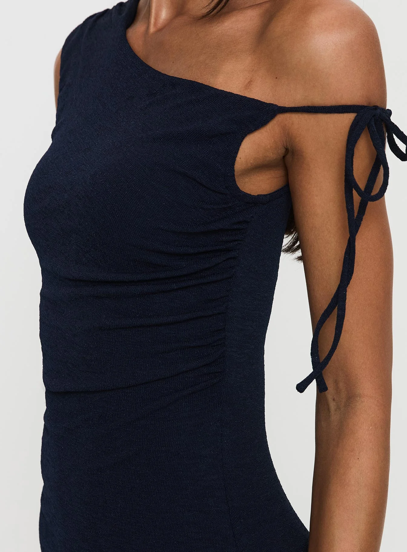 Paislee Asymmetrical Maxi Dress Navy