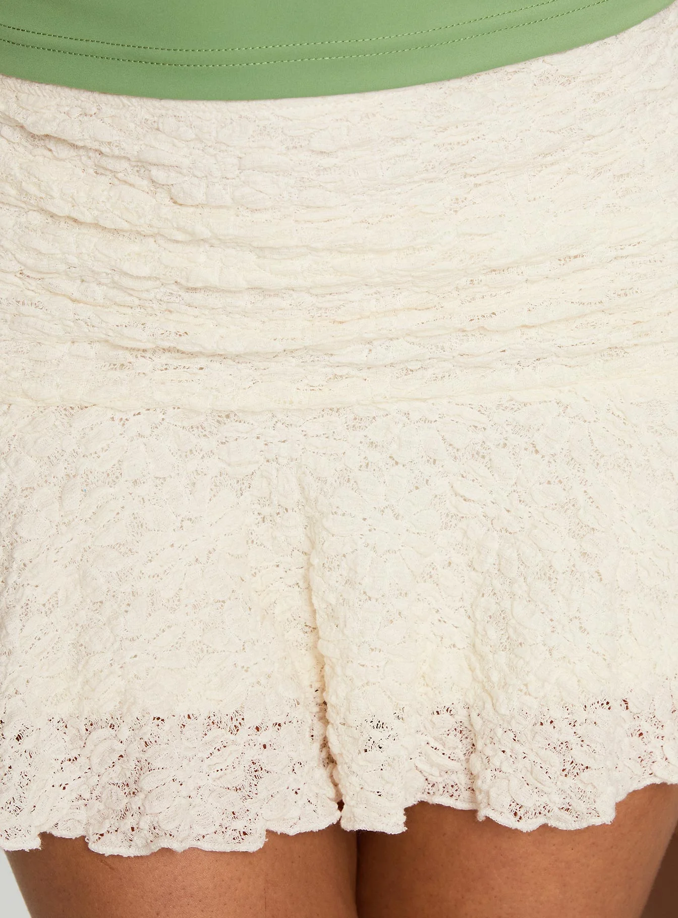 Vancesca Lace Mini Skirt Cream