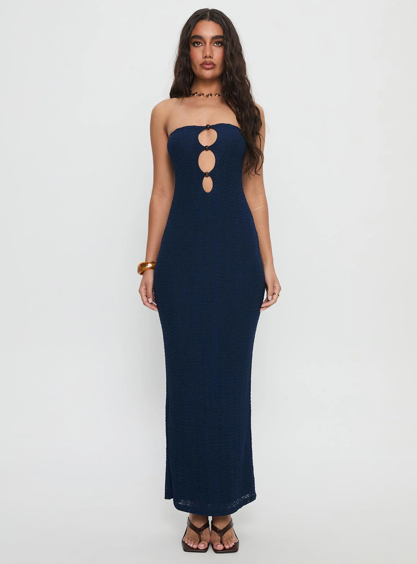 Saijana Strapless Maxi Dress Navy