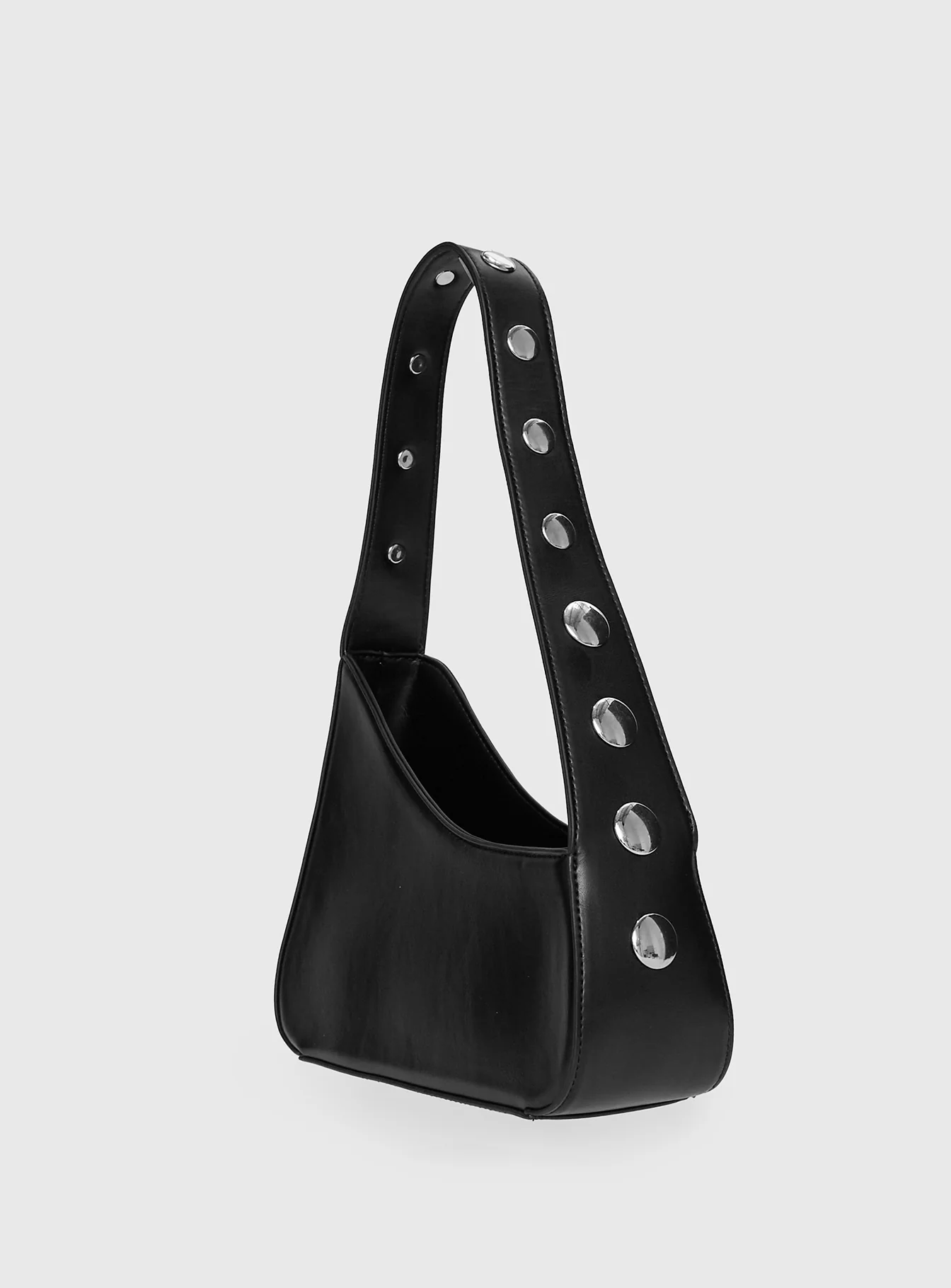 Popular Slanted Shoulder Bag Black