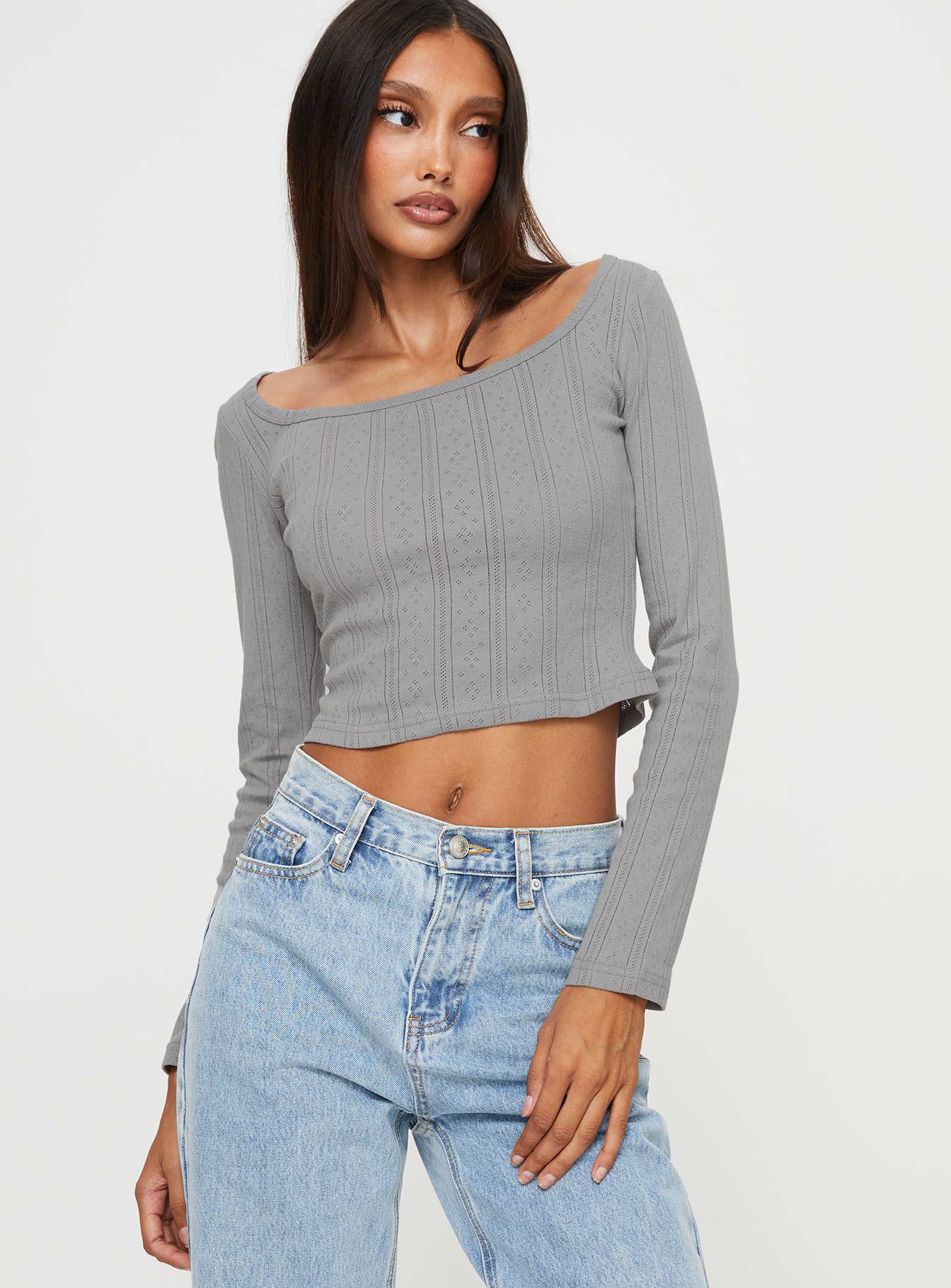 Parklane Long Sleeve Top Grey