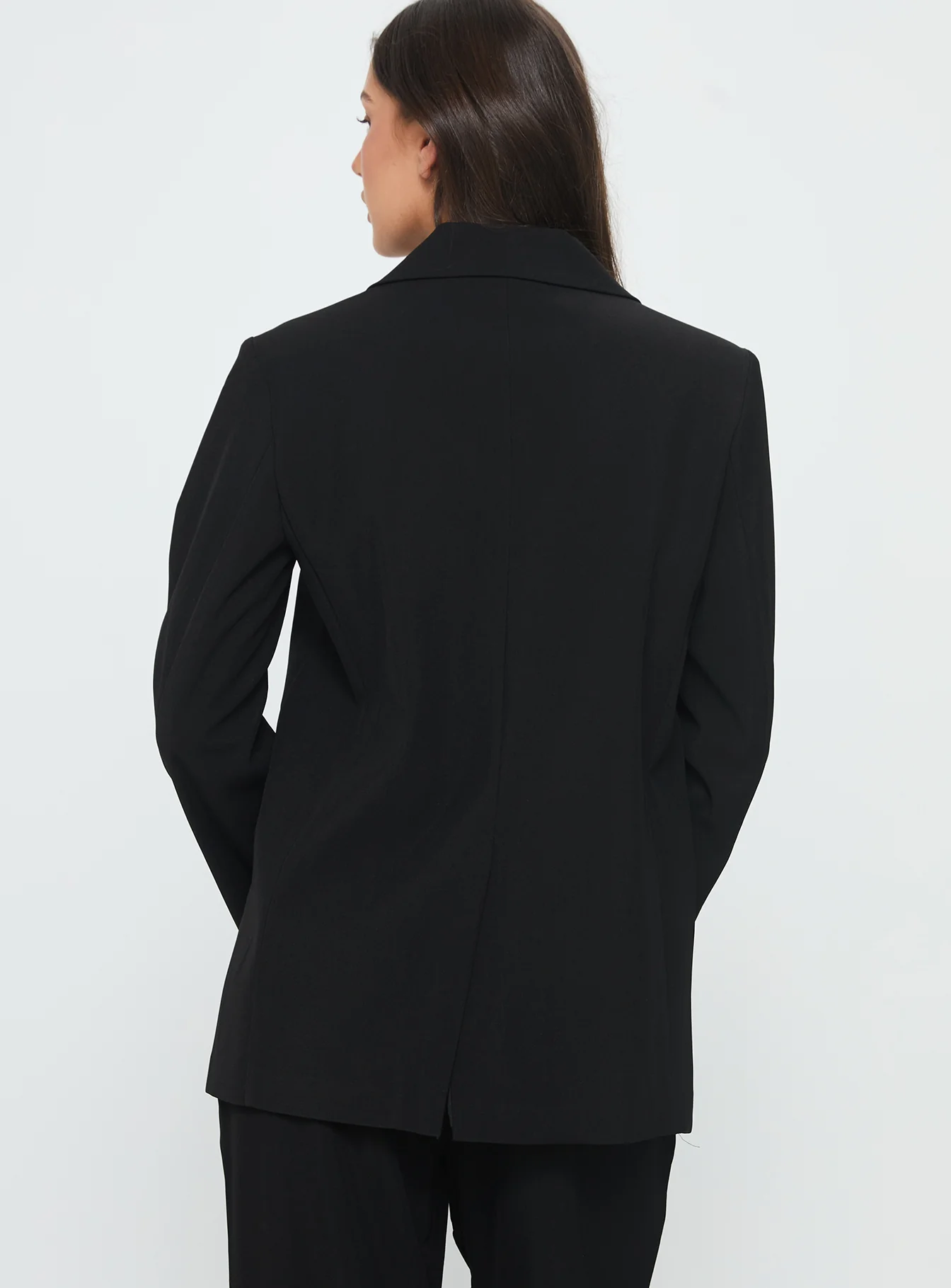 Crowd Pleaser Oversized Blazer Black
