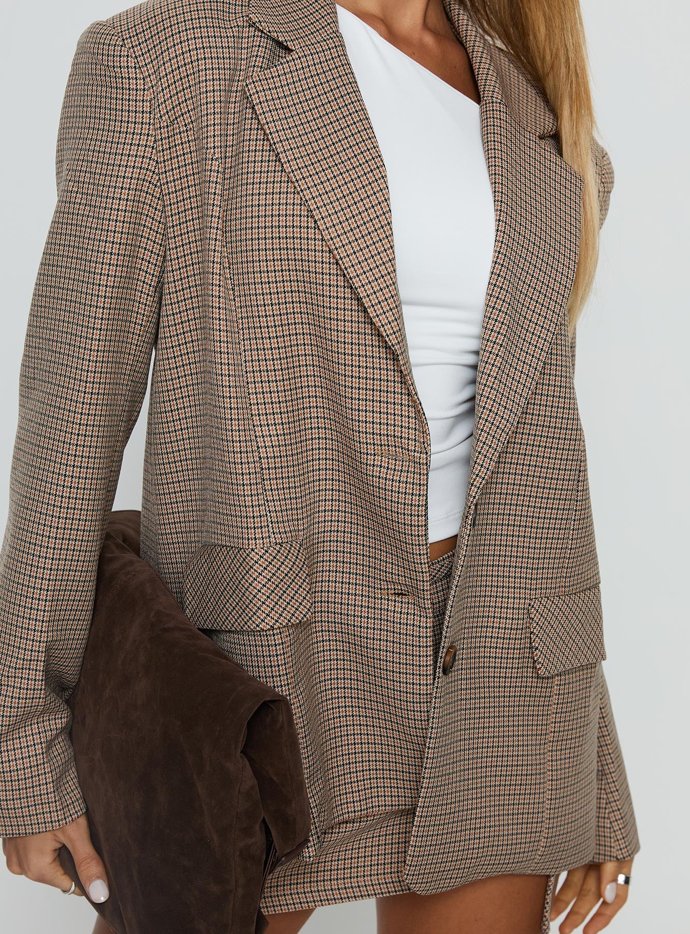 Deane Blazer Brown Check