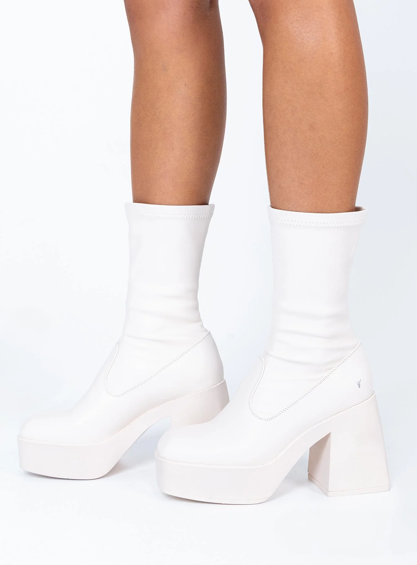 Windsor Smith Baddest Buttermilk Stretch Sock Boots