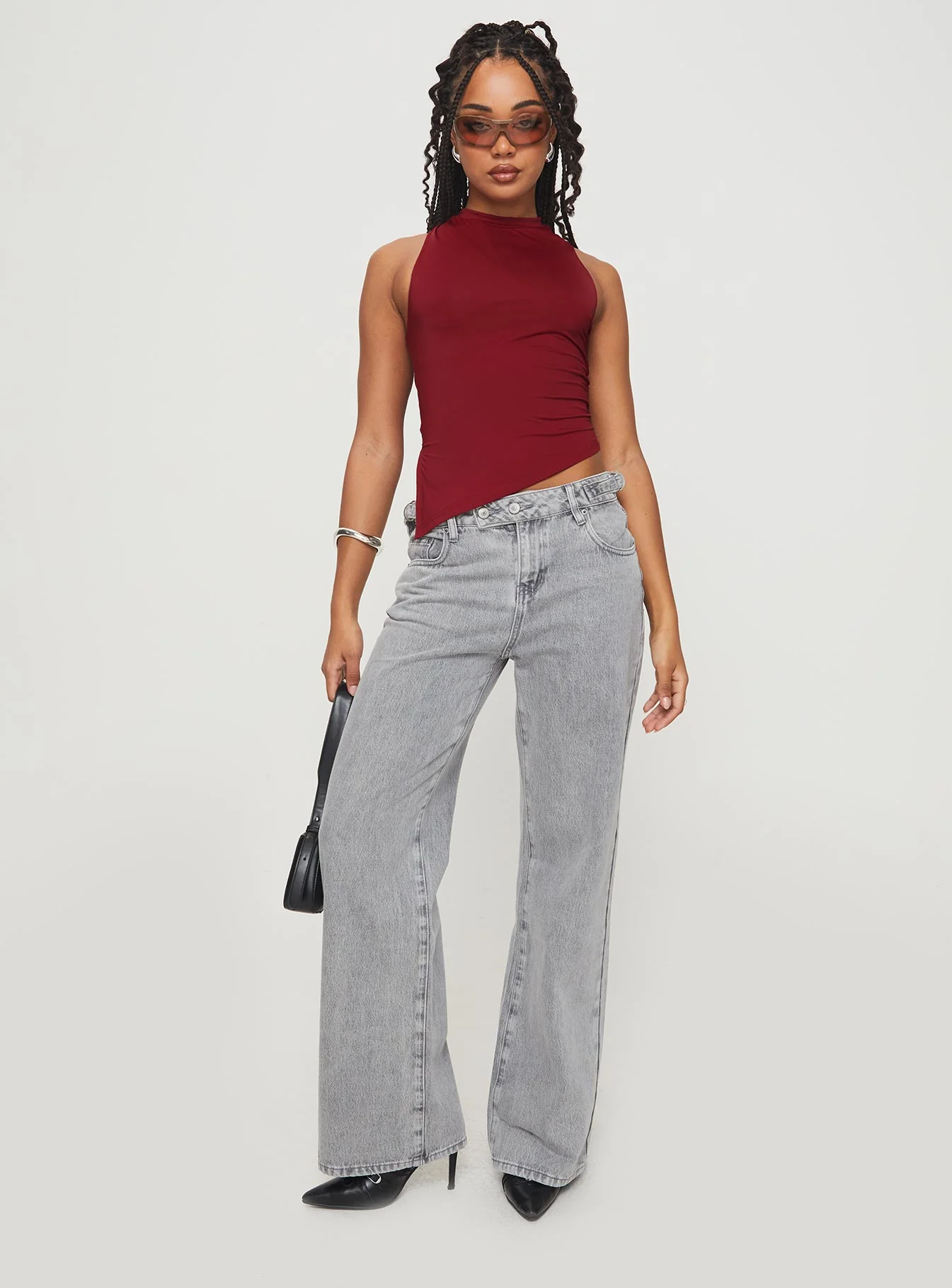 Till Next Time Top Burgundy