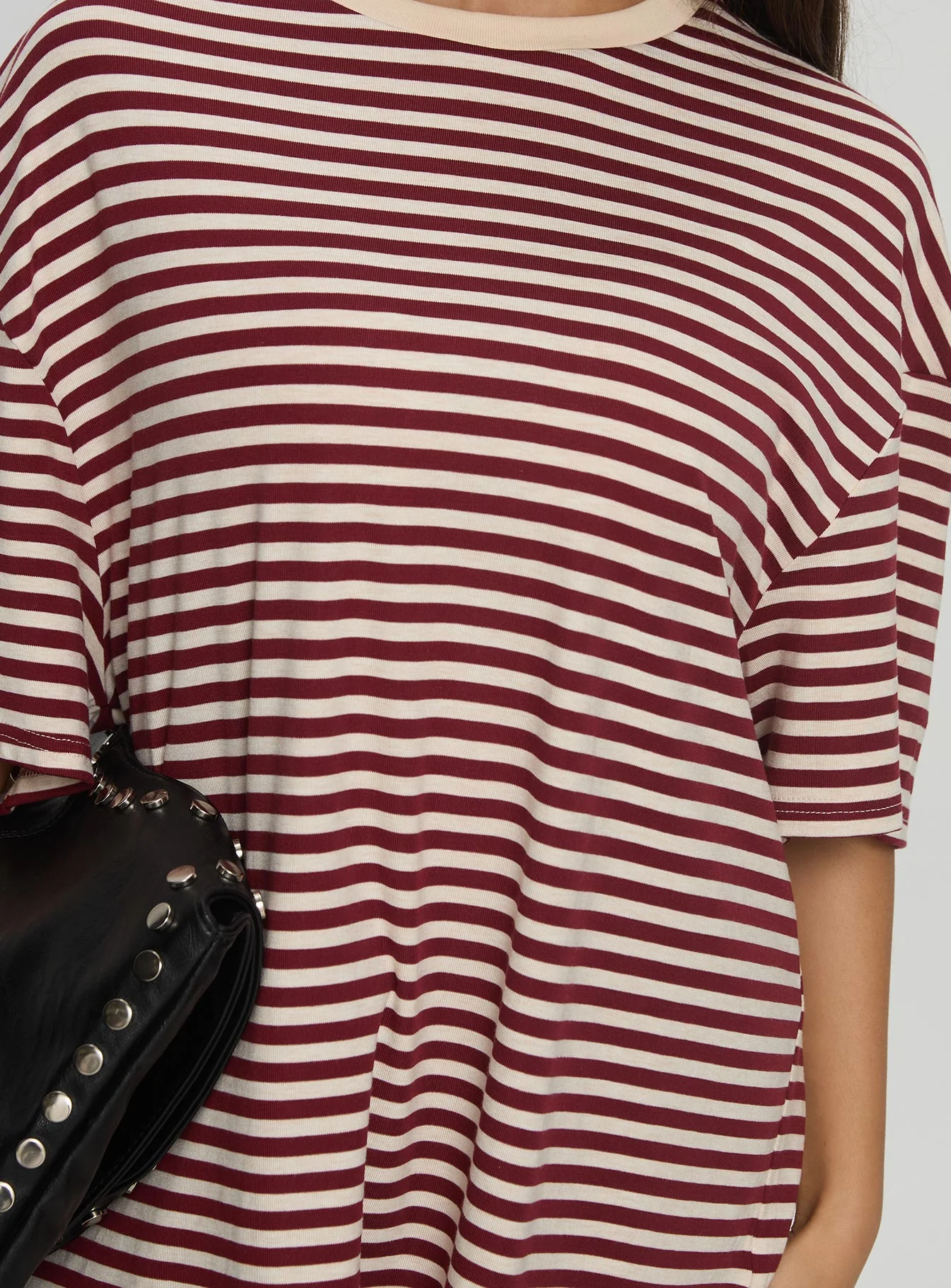 Kieryn Oversized Top Red Stripe