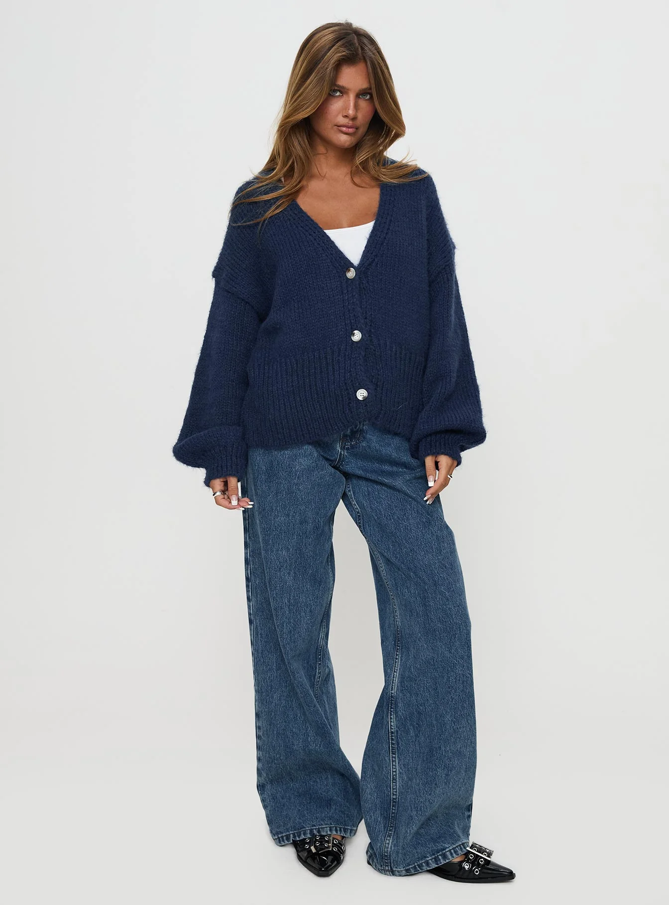 Yasmyn Knit Cardigan Royal Blue