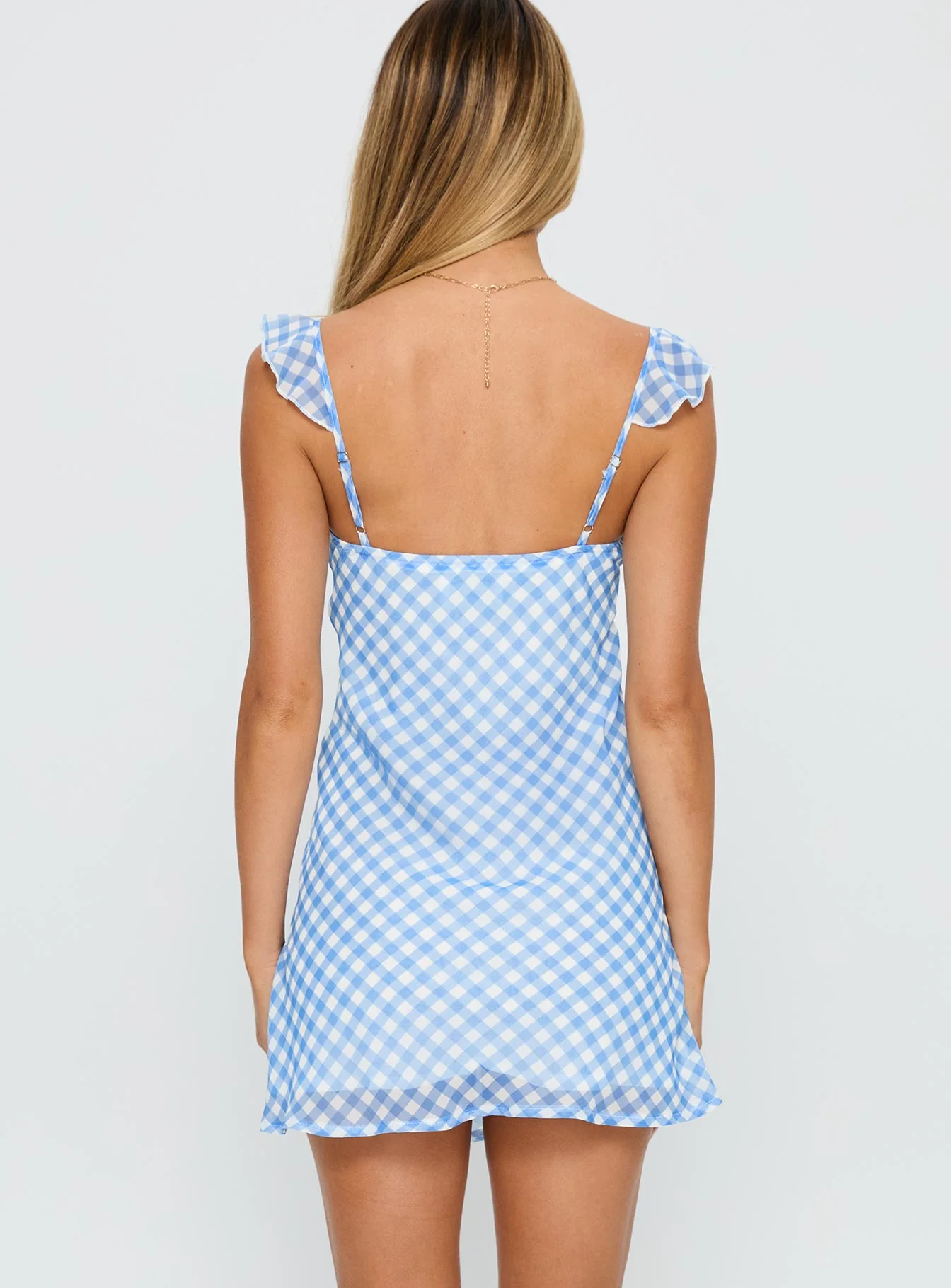 Marseilla Mini Dress Blue Check