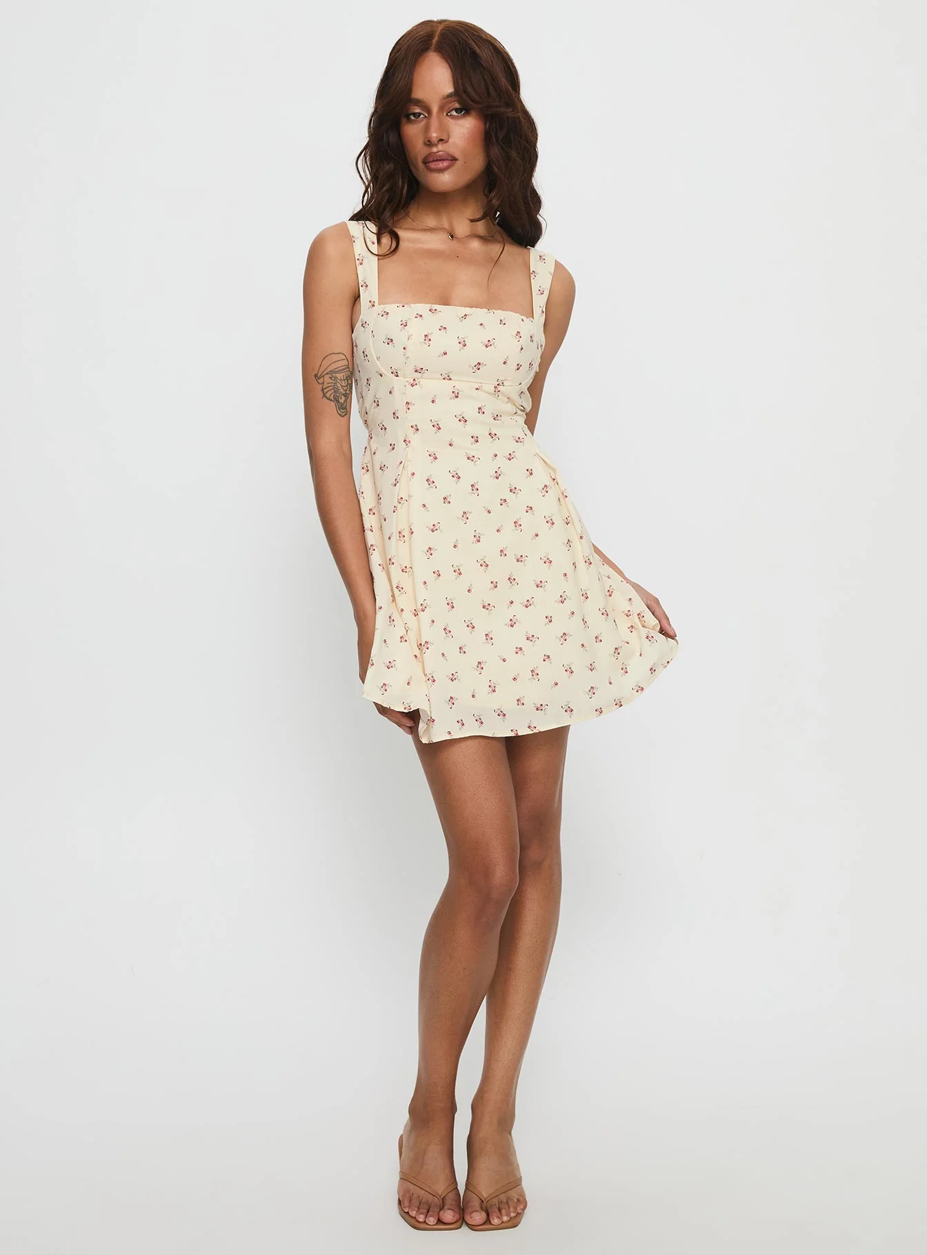 Xanthus Mini Dress Yellow Floral