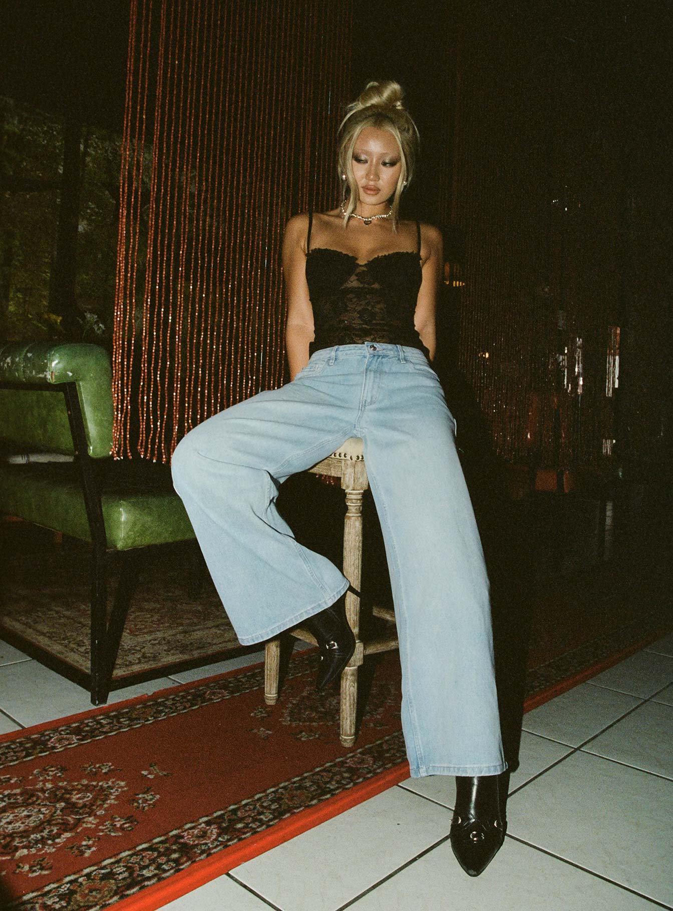 Ramos Low Rise Wide Leg Jeans Light Blue Wash Petite