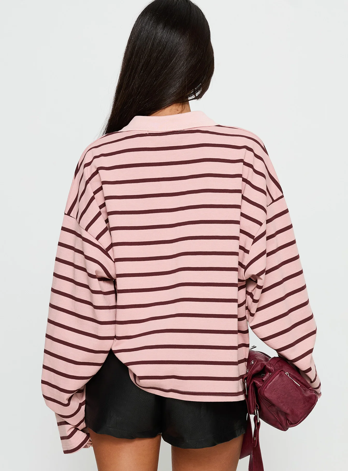 Rebels Jersey Burgundy Blush Stripe