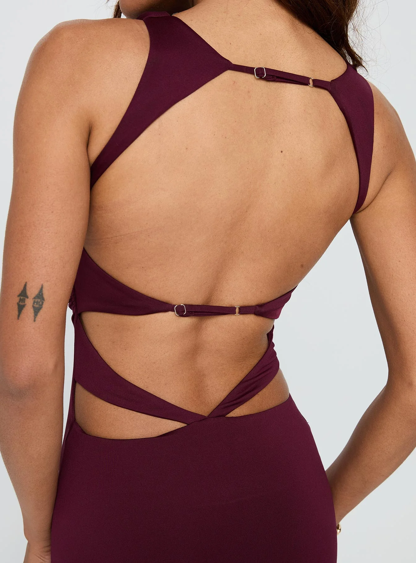 Undeniable Cut Out Maxi Dress Plum
