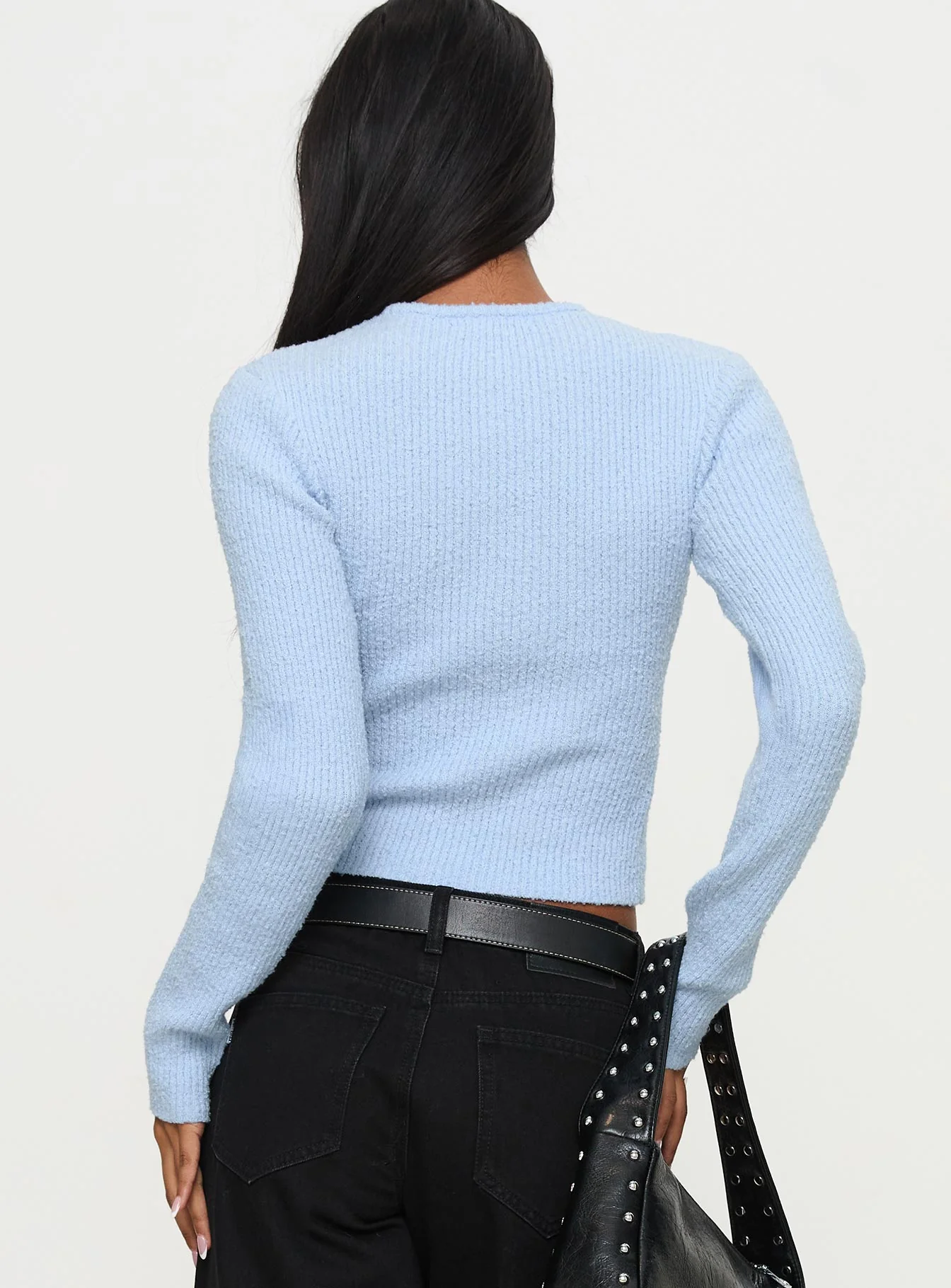 Suzu Long Sleeve Knit Top Blue