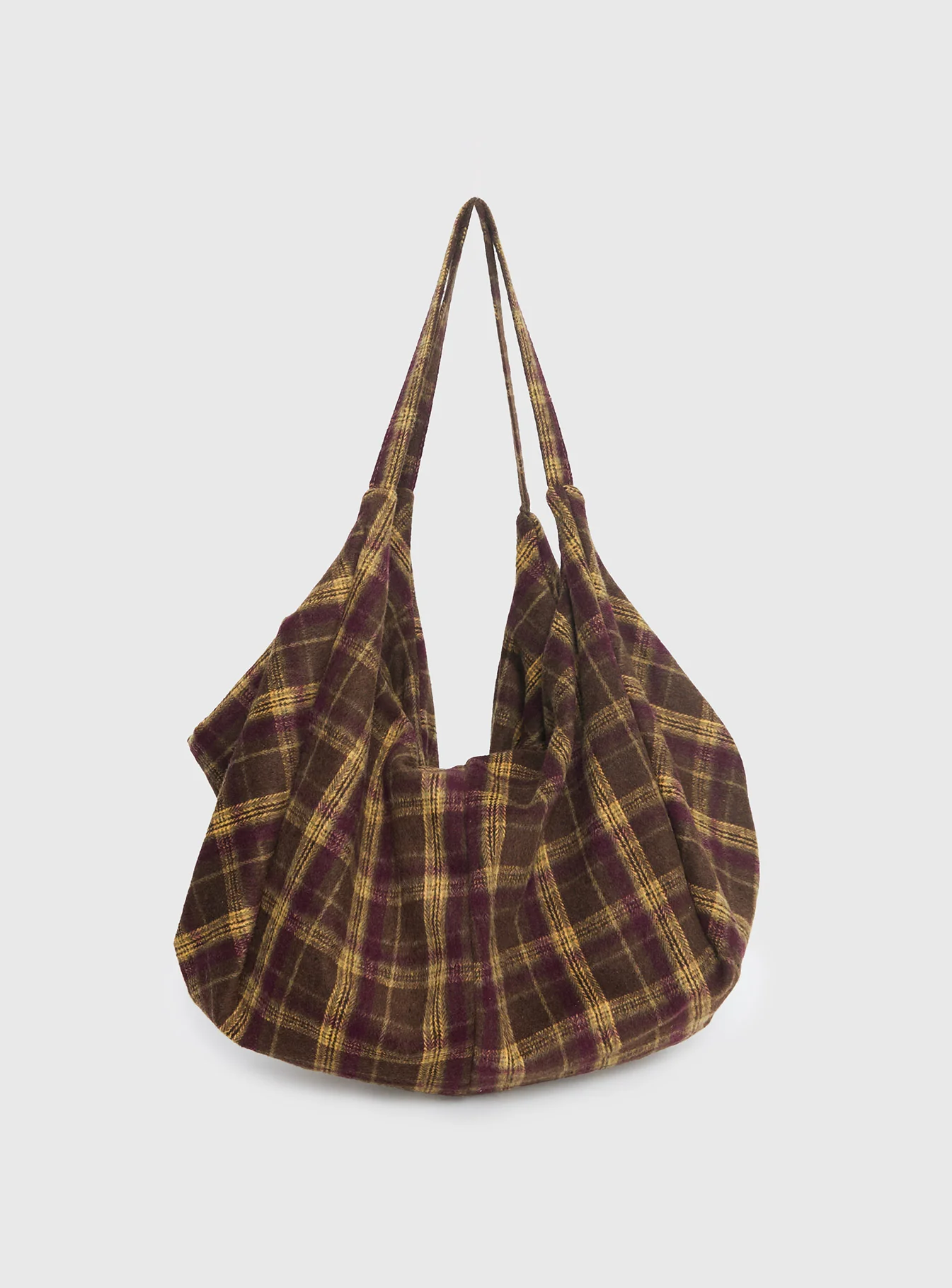 Sonora Oversized Tote Bag Brown Check