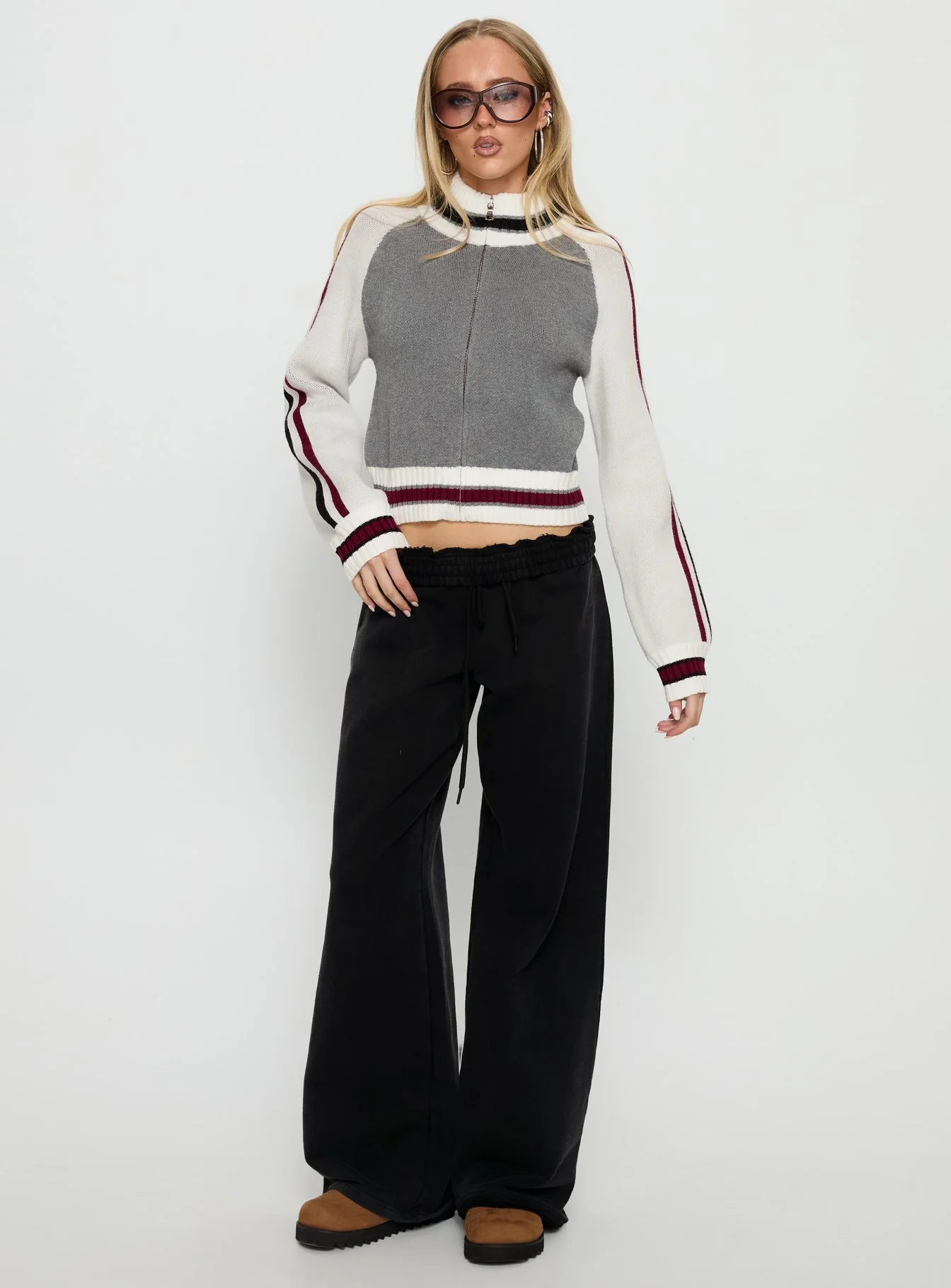 Tilar Knit Jacket Grey Multi