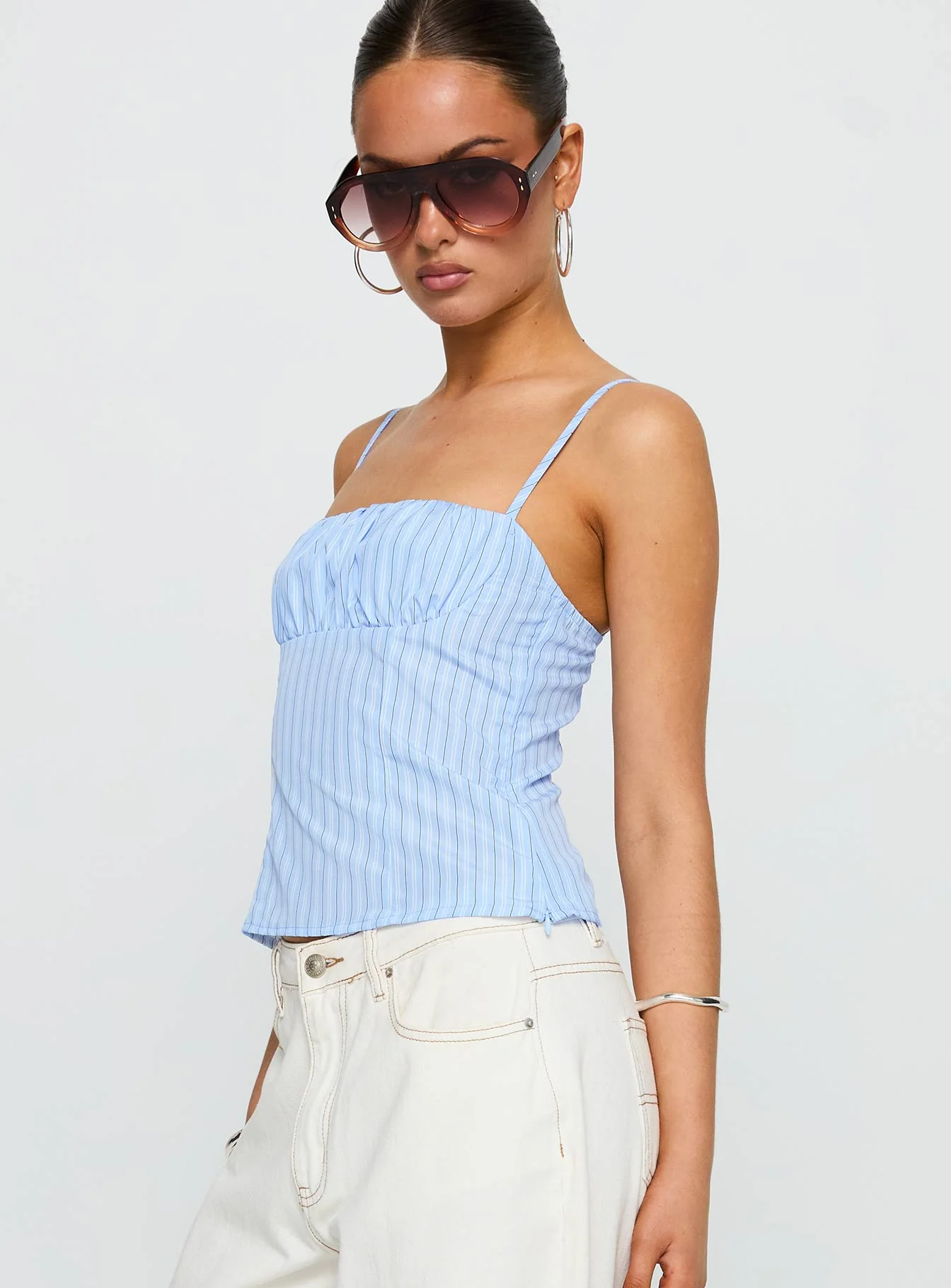 Isolabella Top Blue Stripe