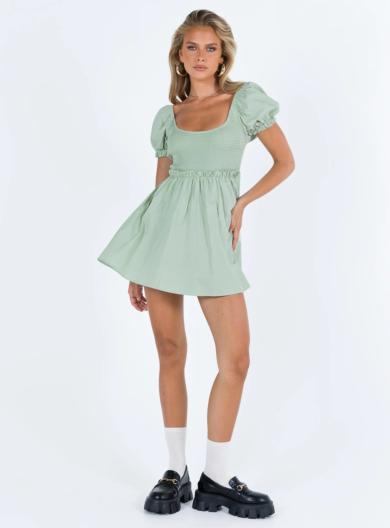 Everyday Sunshine Mini Dress Green