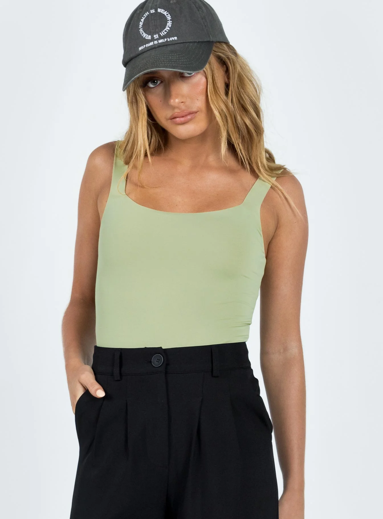 Cressbrook Square Neck Bodysuit Sage