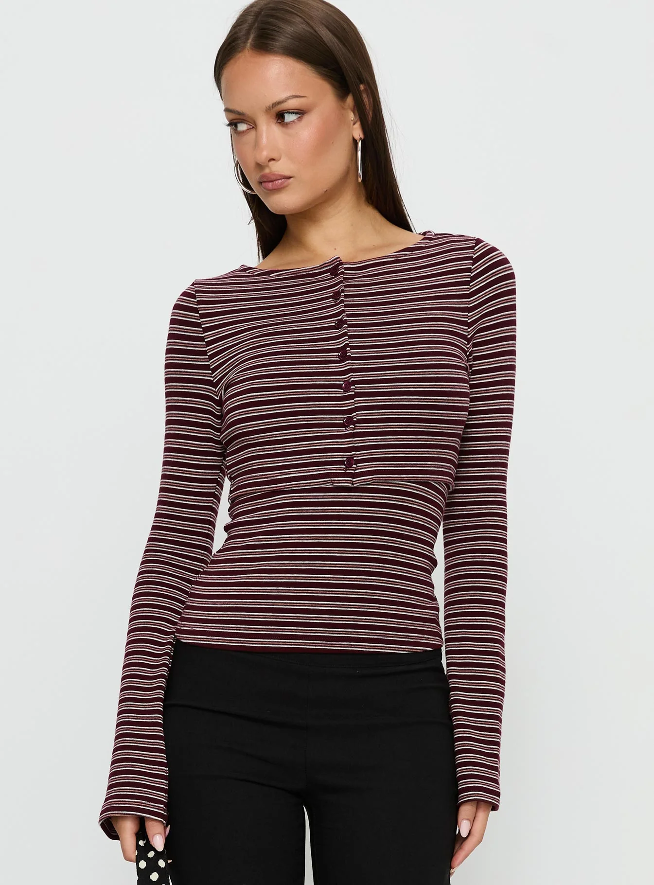 Spence Layered Top Multi Stripe