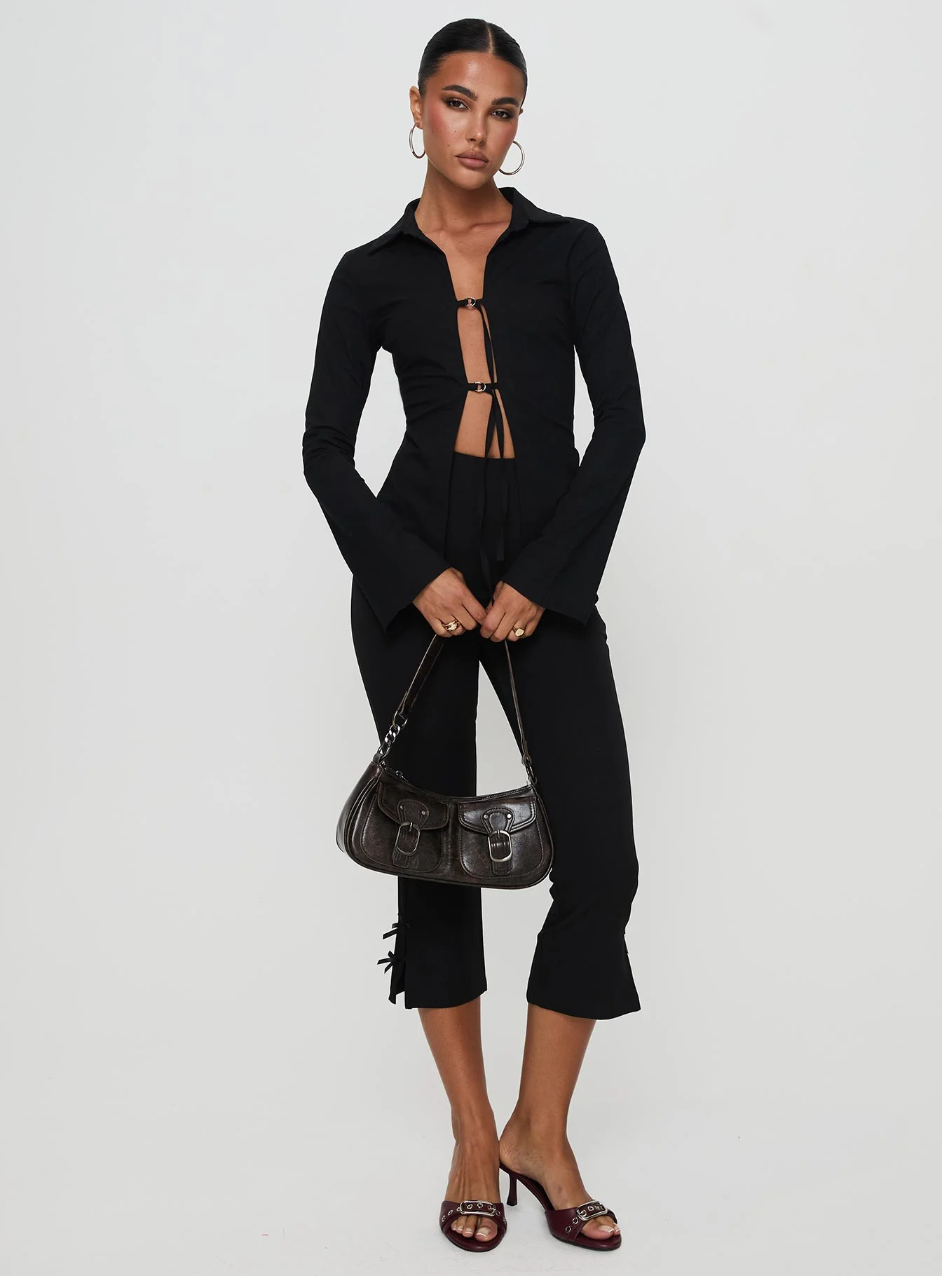 Nataline Long Sleeve Top Black