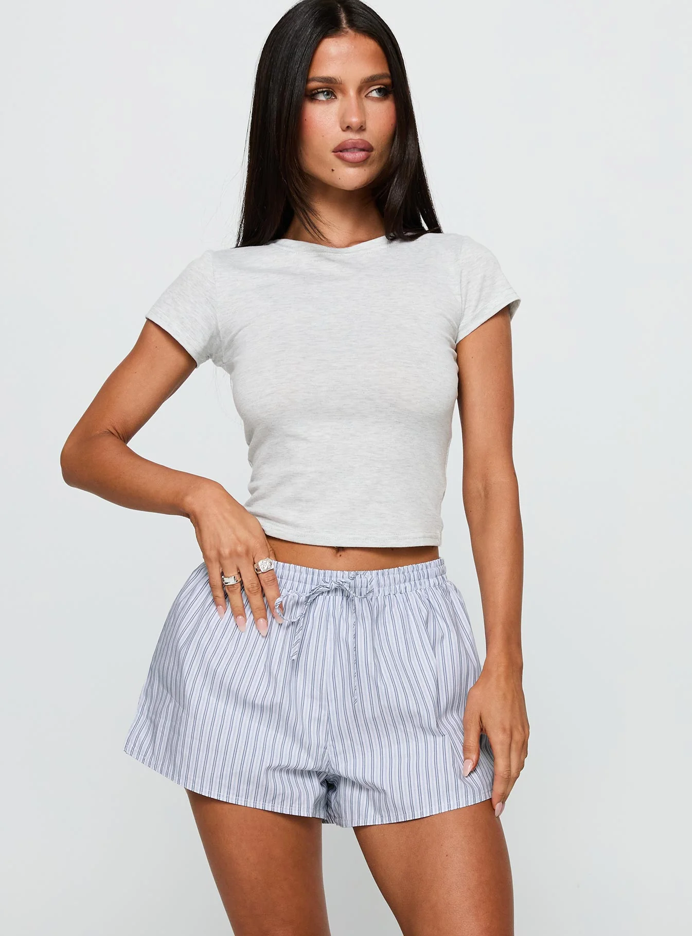 Nautique Drawstring Shorts Blue Stripe