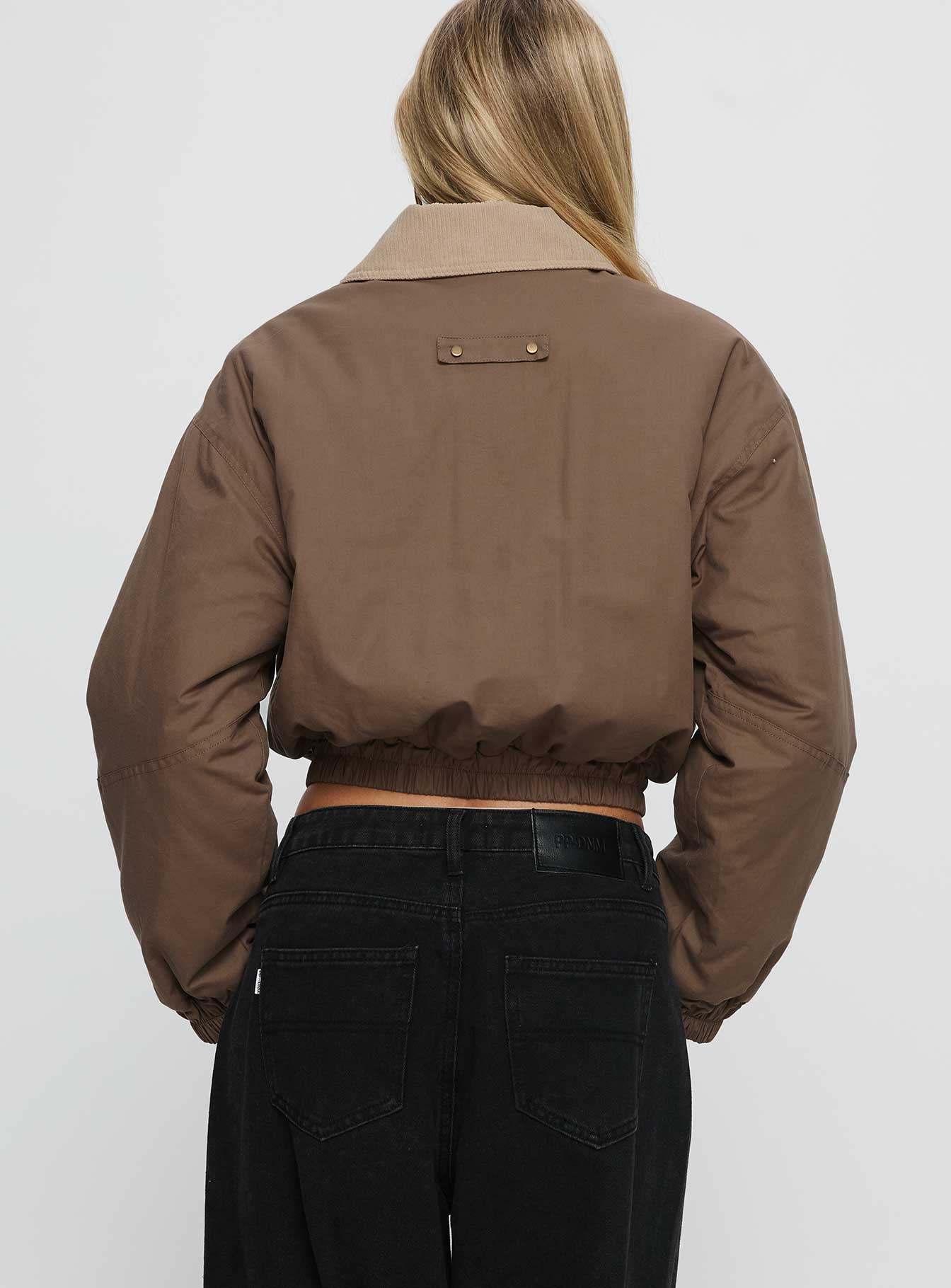 Fateful Collared Jacket Brown