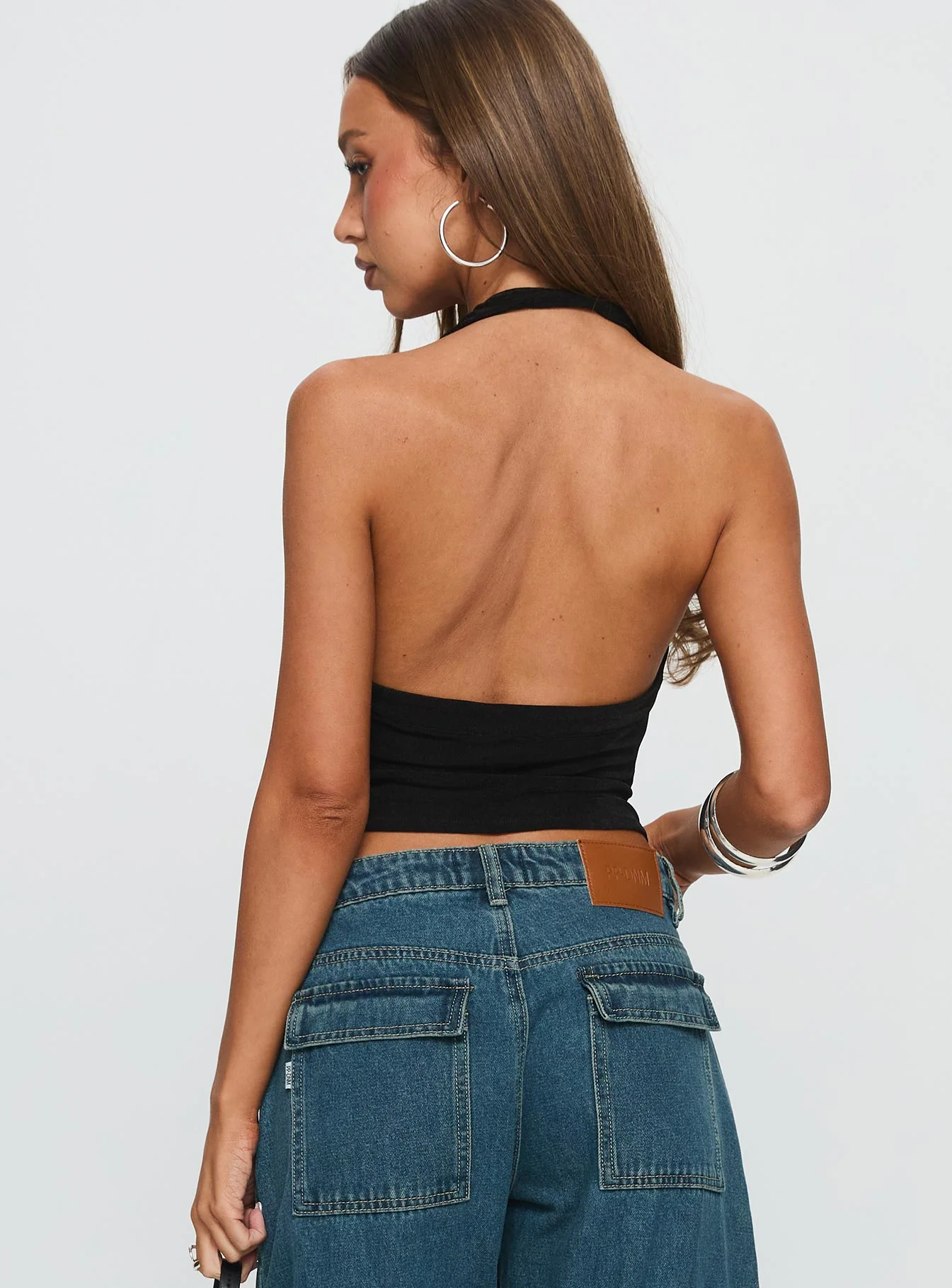 Where Were You Cowl Neck Top Black