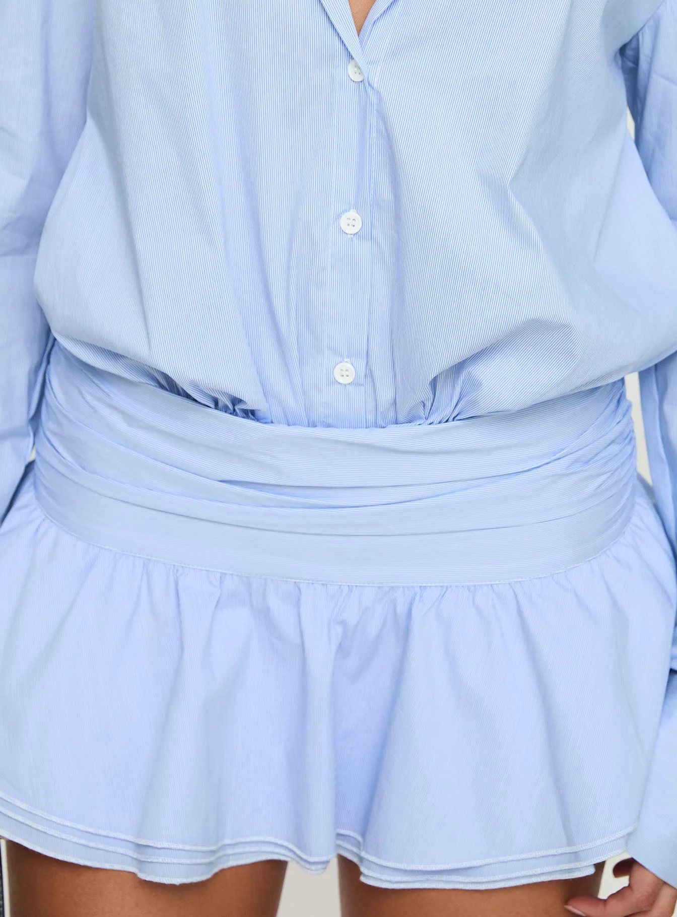 Girls Girls Girls Long Sleeve Mini Dress Blue