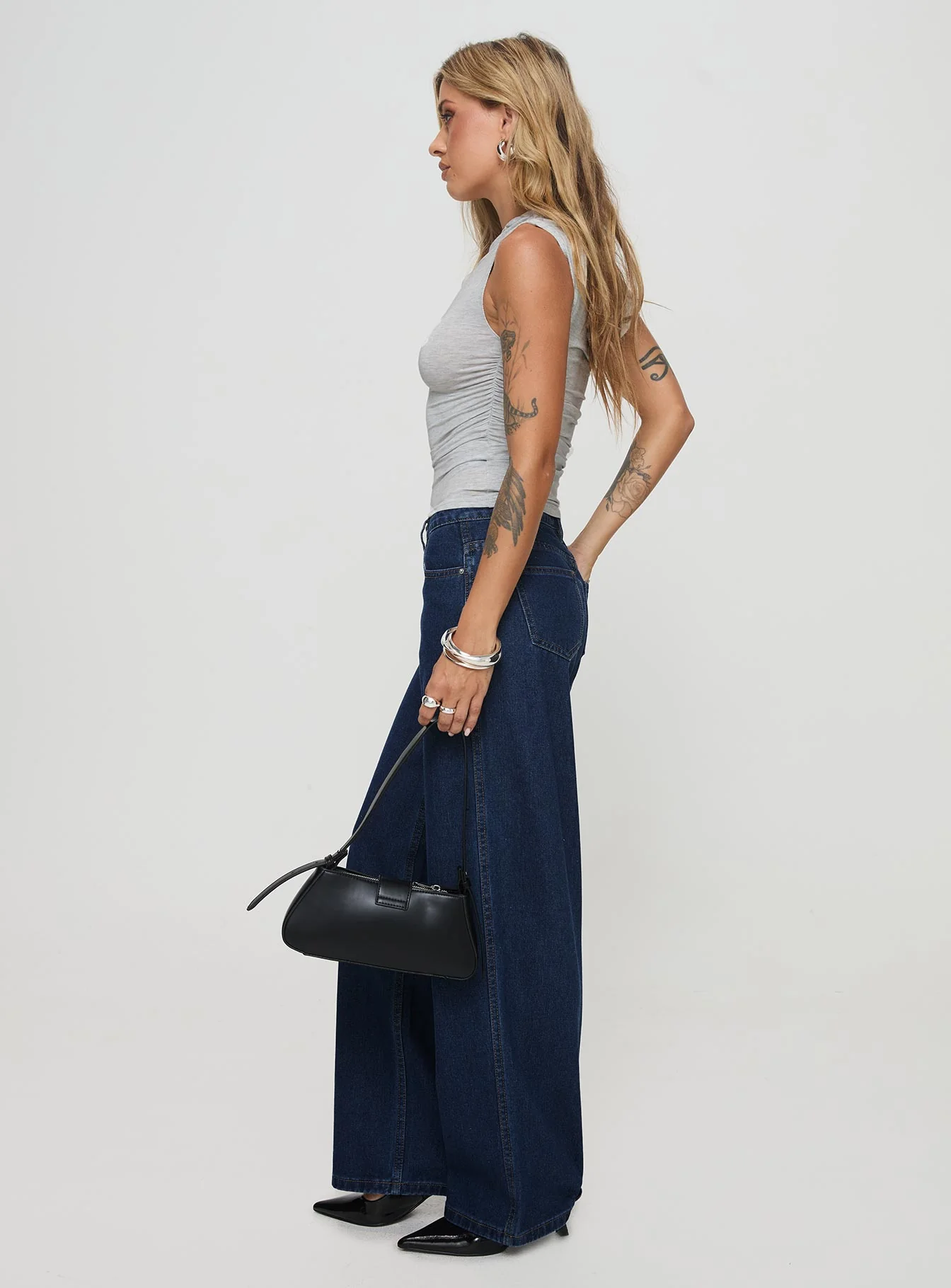 Maryanne Mid Rise Straight Leg Jeans Dark Wash